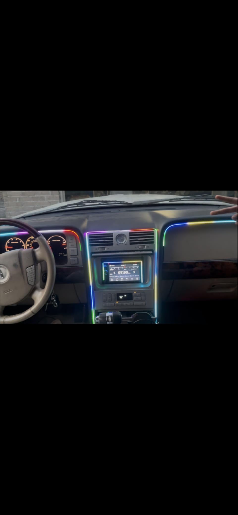 Acrylic Interior Car LED Lights with Remote and Wireless APP 10 in 1,Ambient Lighting Kits Fiber Optic Strip LEDs,16 Million Colors Music&DIY Function customer photo 1