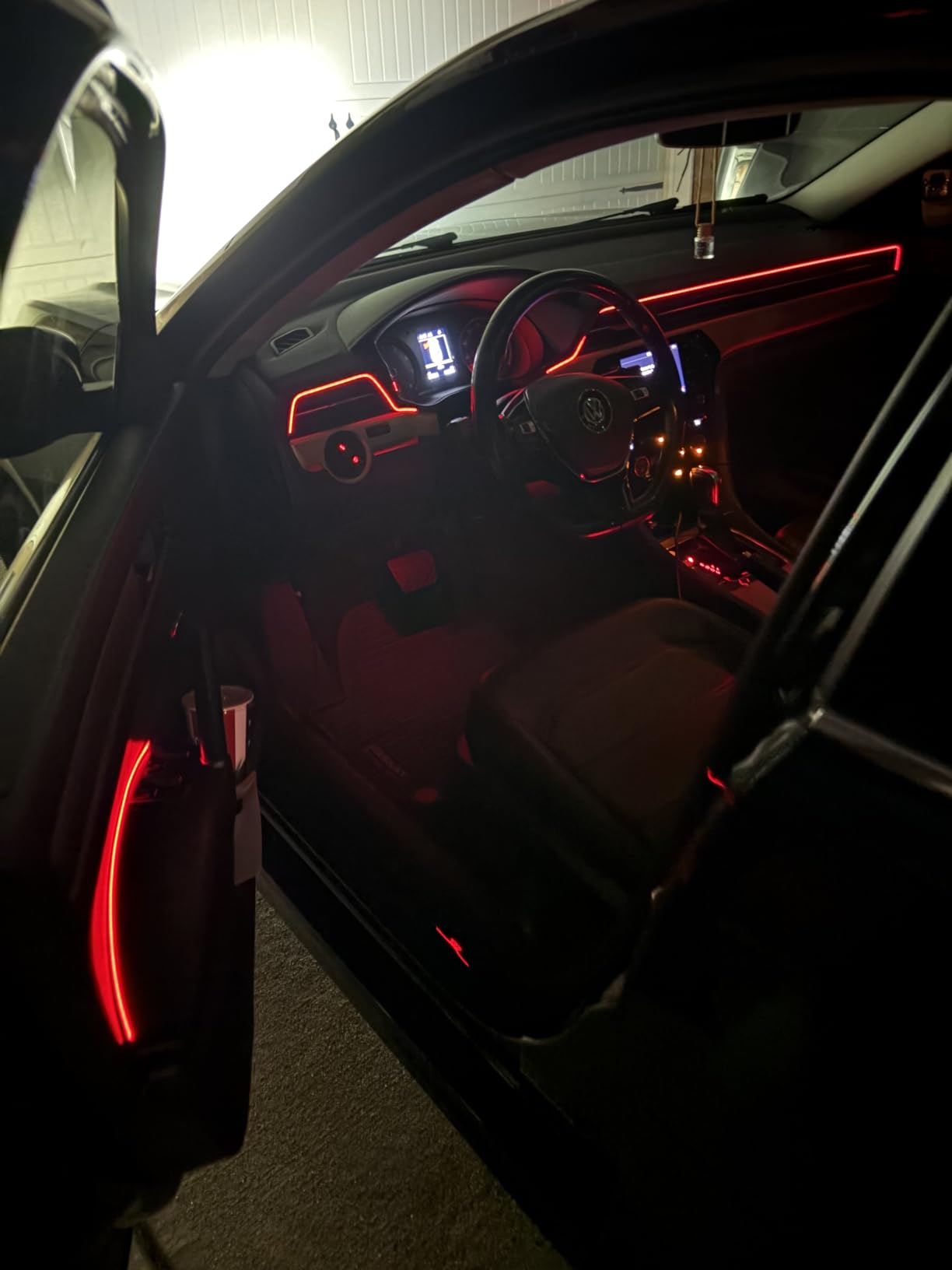 Acrylic Interior Car LED Lights with Remote and Wireless APP 10 in 1,Ambient Lighting Kits Fiber Optic Strip LEDs,16 Million Colors Music&DIY Function customer photo 2