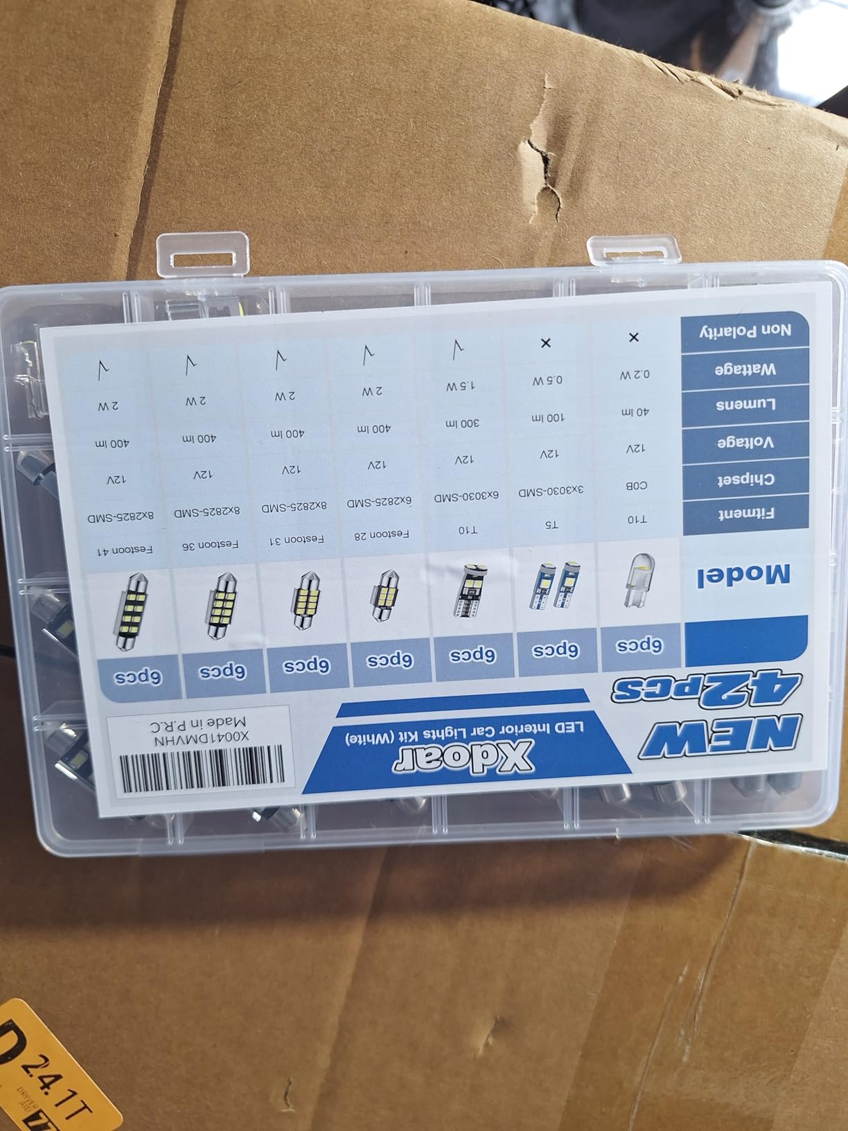 42 PCS Upgraded LED Interior Car Lights Kit, Super Bright Dome Map and Door Light Bulbs, Fits 194 De3175 578 6418 T5 LED Blubs, Universal for Cars and Trucks customer photo 1