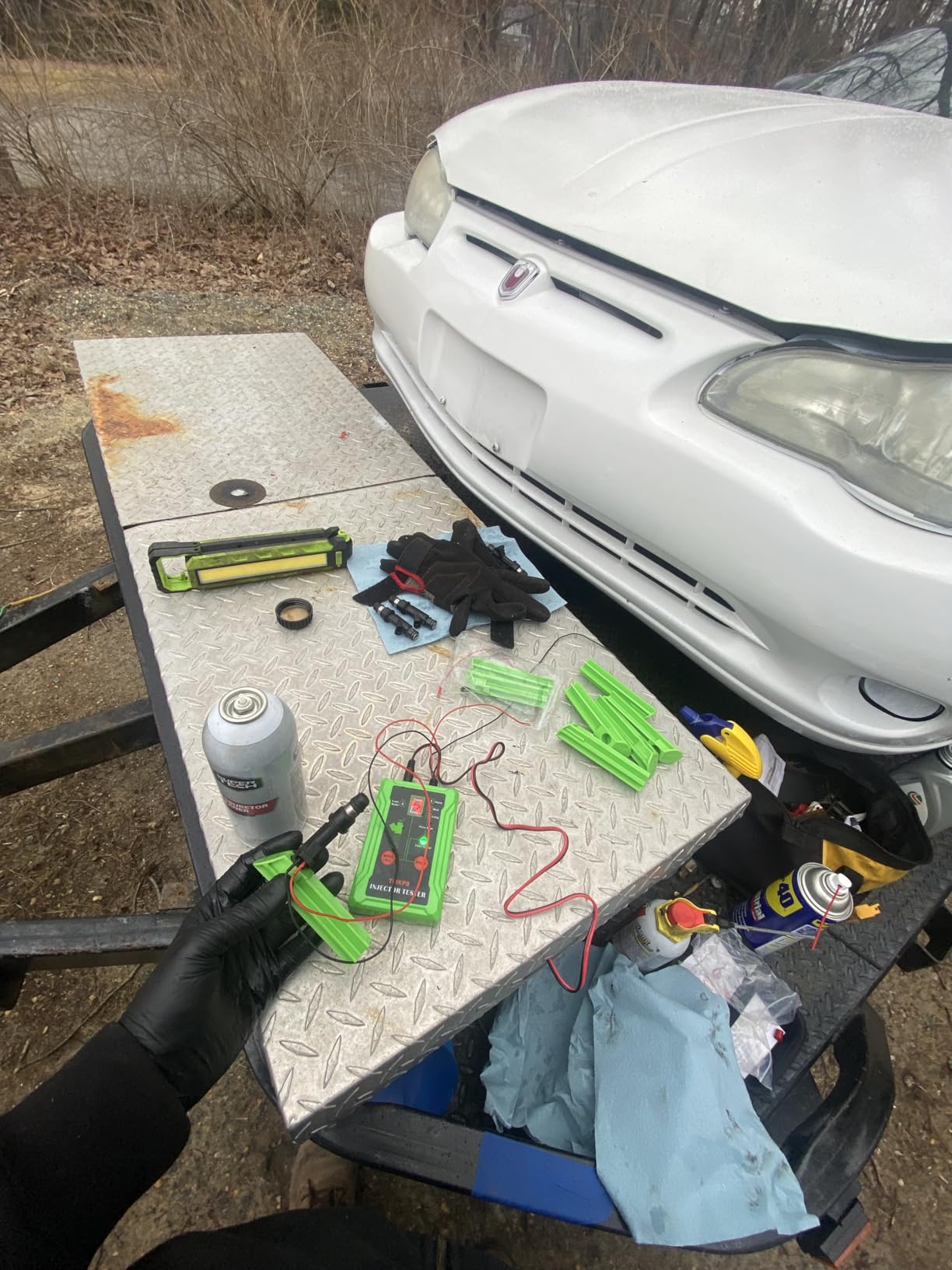 THIKPO Universal Fuel Injector Tester and Cleaner Tool Kit, DIY Cleaning Tool Kit, 8 Pulse Modes, 4 Wire Dual Channel for 2 Fuel Injectors, 8 Size Cleaning Adapters, 12V/5V Output Power customer photo 1