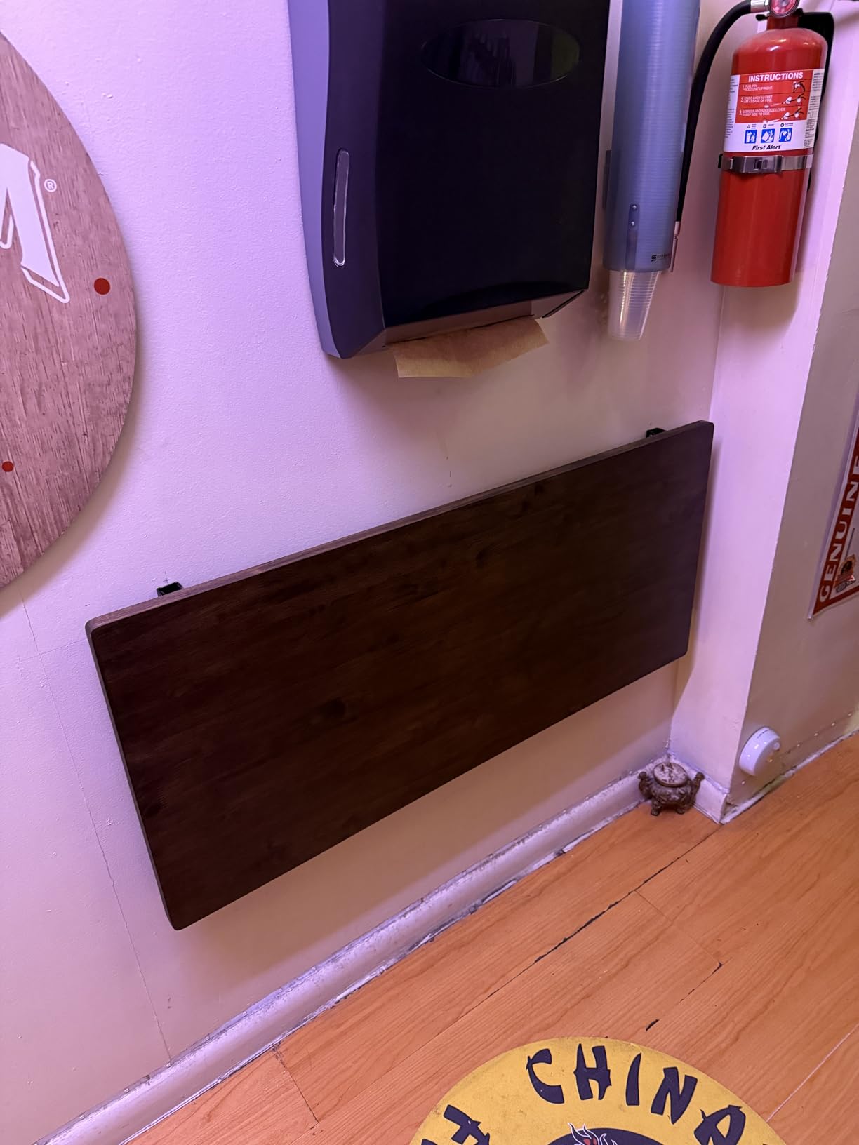 StoreYourBoard Wakefield Fold Away Wall Mounted Work Bench, Butcher Block Hardwood Table, 40 in. x 18 in. Folding Work Area, Supports up to 200 lbs customer photo 2