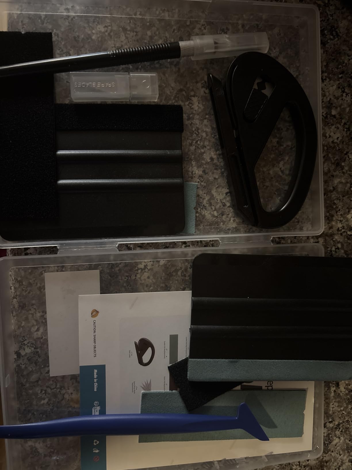 Window Tint Kit, Profession Car Wrap Kit with Felt Squeegee and Felt Replacements, Craft Knife and Blades, Safe Vinyl Cutter, Micro Squeegee for Vinyl Wrap Tools Tint Tools customer photo 2