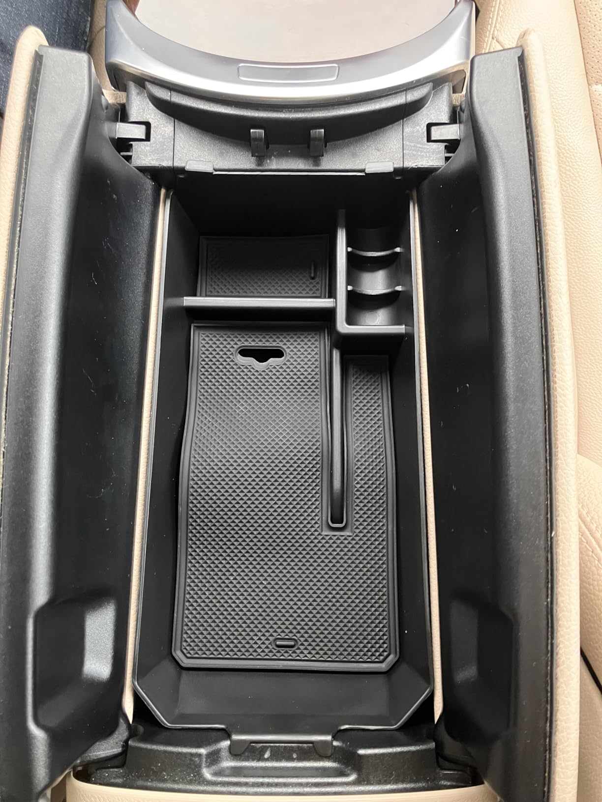 SPELAB Compatible with Benz Center Console Organizer Tray Armrest Secondary Storage Box Center Console Insert Compatible with Benz C Class W205 2015-2021 and GLC Class W253 2016-2021 (Benz C/GLC) customer photo 1