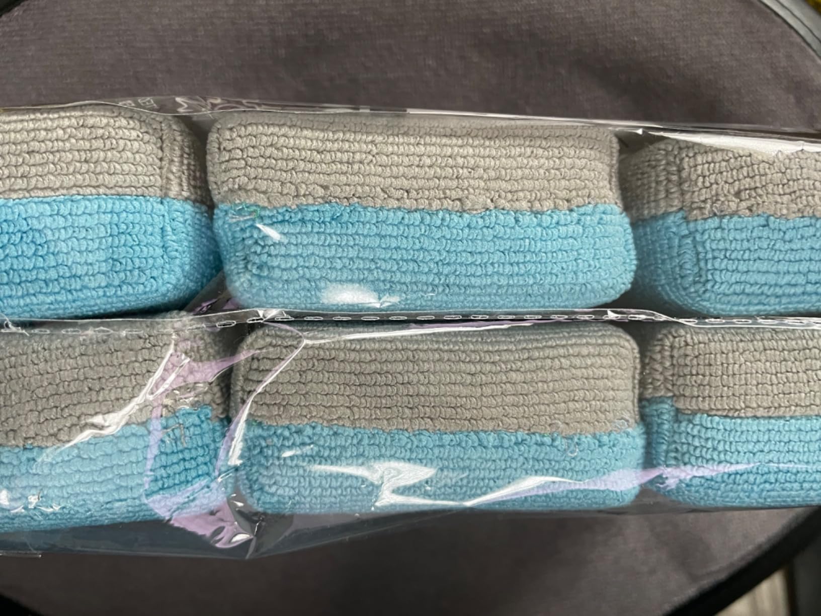 The Rag Company - Ultra No Soak Coating Applicator - Ultra Blue and Ice Grey - 6 Pack - 3 Inch by 5 Inch Applicator Sponge customer photo 2