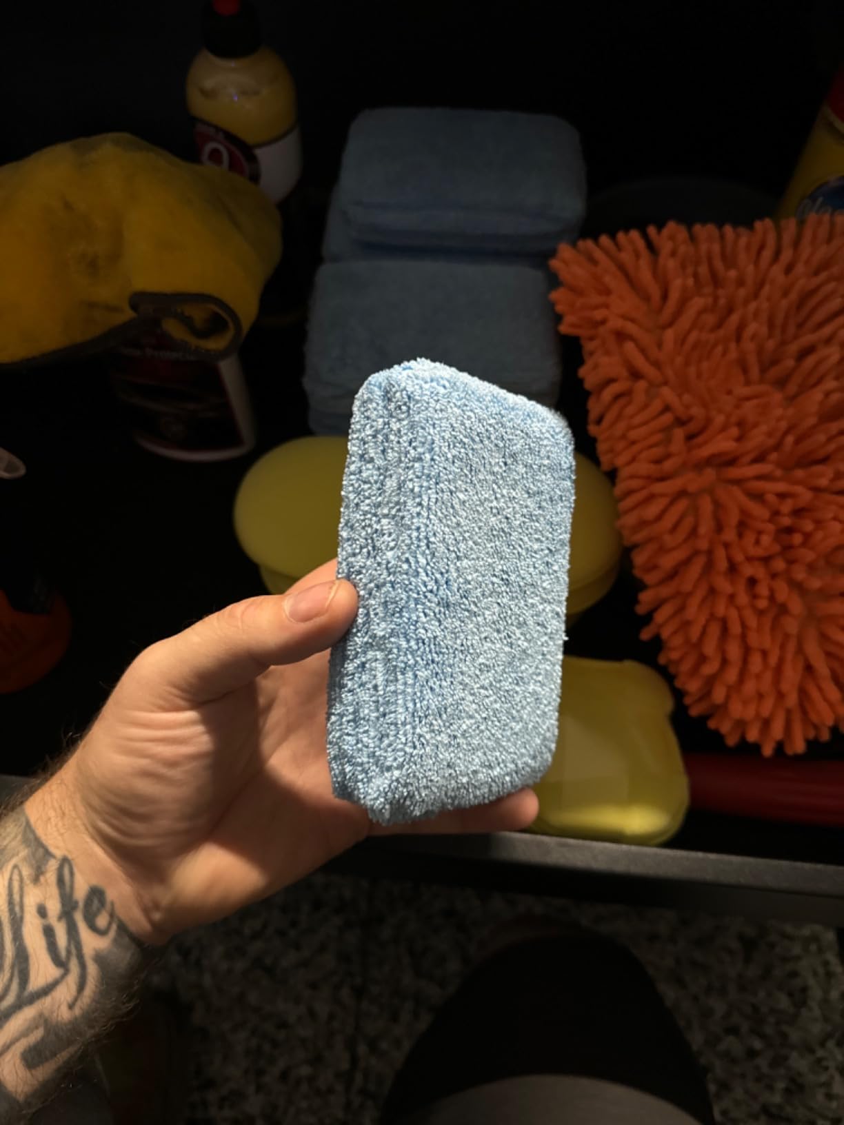 AIDEA Microfiber Applicator Pad-8Pack, Car Wash Sponge, Premium Microfiber Sponge and Cleaning Pads, Perfect for Effortless Wax, Sealant, and Conditioner Application, Car Detailing Supplies, Blue customer photo 1