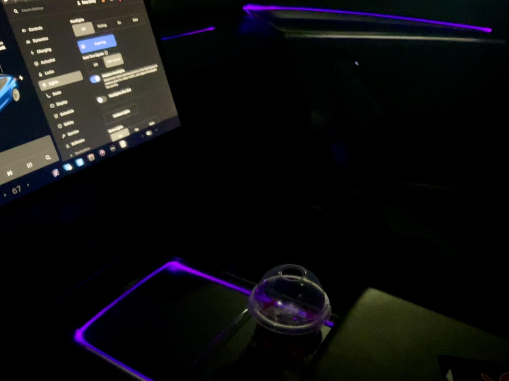 LivTee Smart LED Car Lights Interior with USB Port, LED Strip Fiber Optic Ambient Lighting Car, Wireless App Control, Sync to Music, Car Decorations Interior Accessories Gifts for Women Men, 6 in 1 customer photo 2