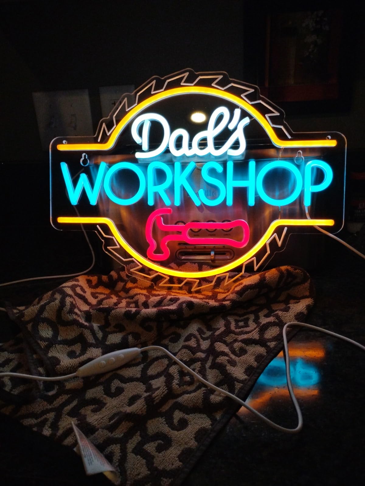 Oil Change Neon Sign Garage Car LED Signs for Wall Decor Automobile Repair Shop Man Cave Auto Room Workshop Garage Accessories with Dimmer USB Powered 9.3 x 16.5 in customer photo 1