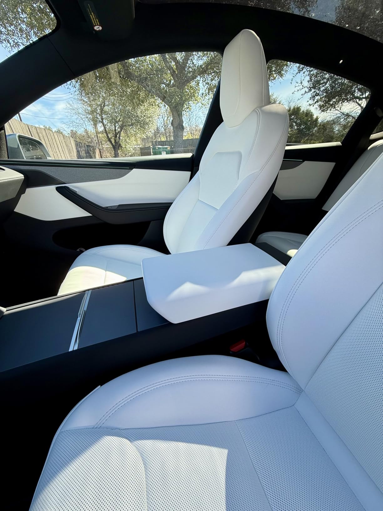 Spigen Center Console Armrest Cover for Tesla Model Y Juniper (Standard, Premium & Performance 2026/2025) and Model 3 Highland (Standard, Premium & Performance 2026/25/24) - Black customer photo 1