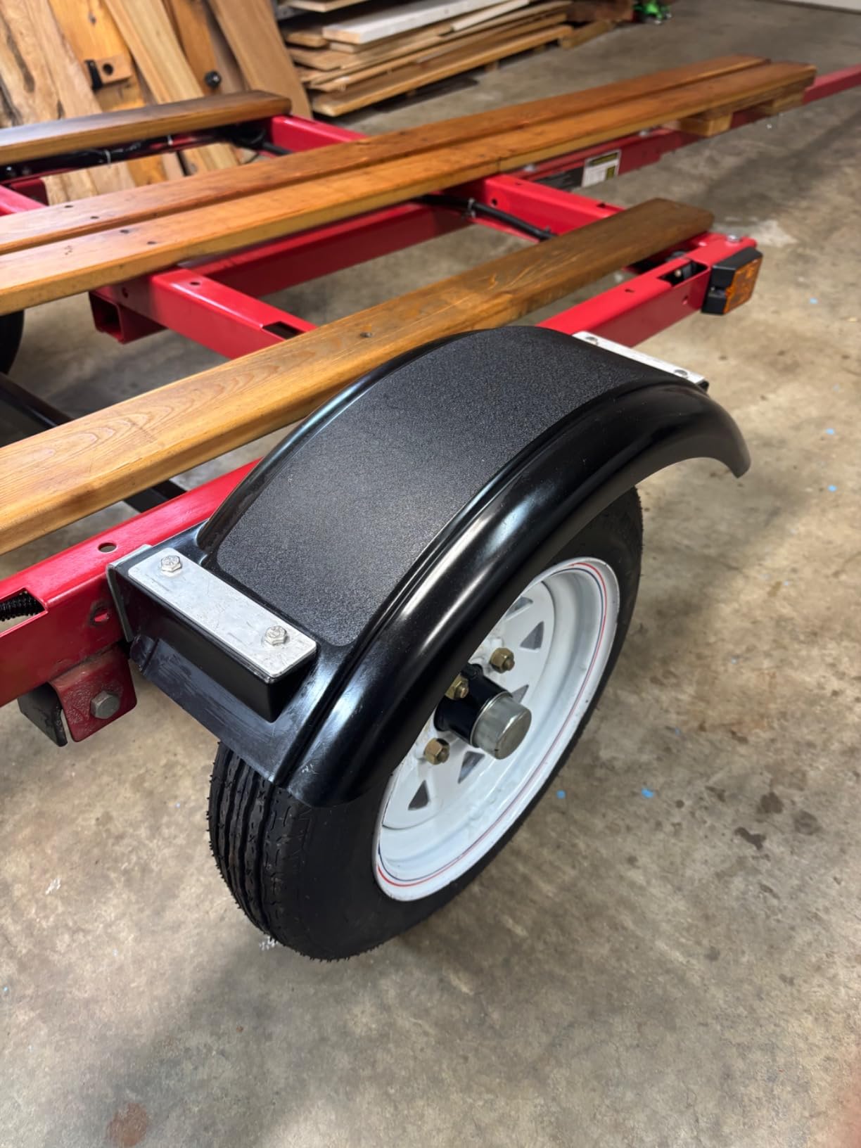 Tie Down Black Plastic Trailer Fender - High Impact Polyethylene - For Small Trailer Wheels (Requires 5.19