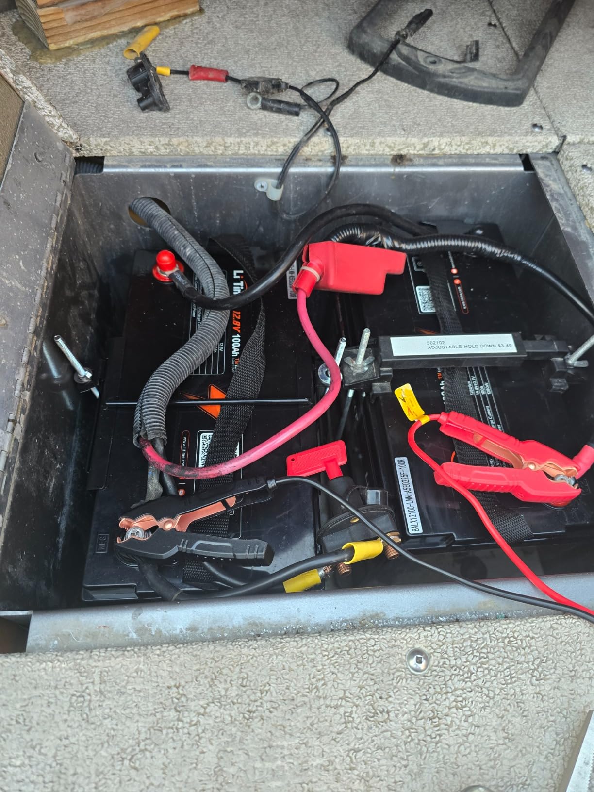 Litime 12V 100Ah Trolling Motor LiFePO4 Battery (Group 31), 12 Volt Lithium Battery with Low Temp Protection, Up to 15000 Deep Cycles, Built-in 100A BMS for Marine, Boat, RVs & Yacht customer photo 2