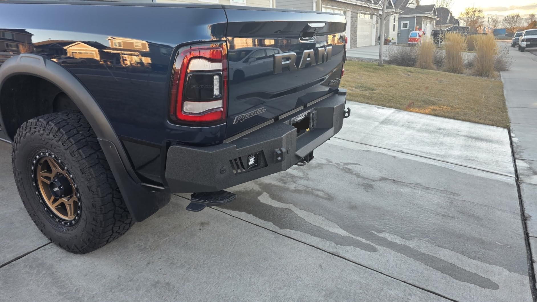 YZONA Front Bumper Compatible with Silverado 2500 3500 HD 2015-2019 Black customer photo 2