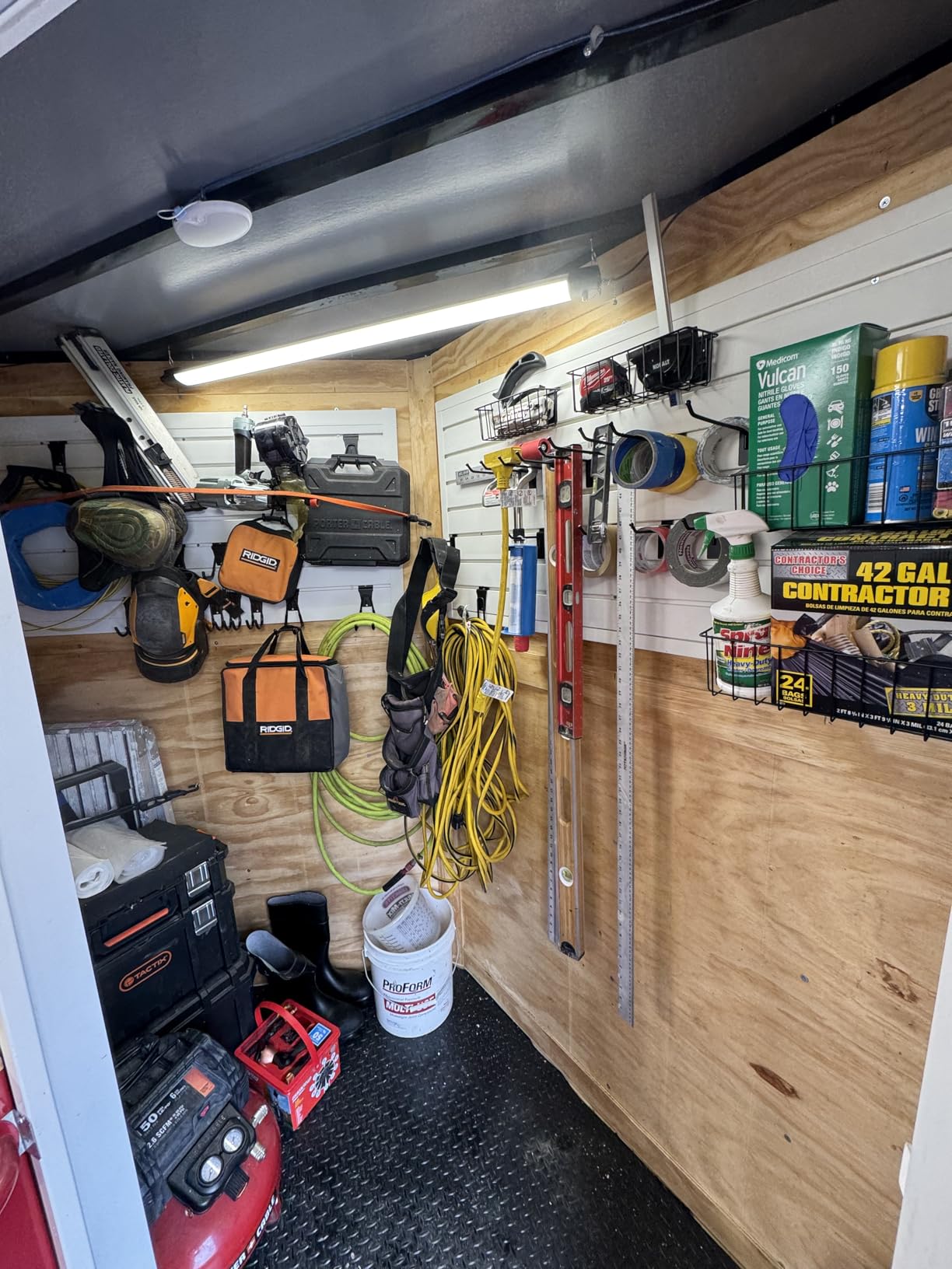 NeatiEase Slatwall Panel Wall Storage Systems, 4 x 8ft Slat Wall Paneling Garage Wall Organizer, Heavy Duty Wall Mounted PVC Wall Rack (Black) customer photo 1