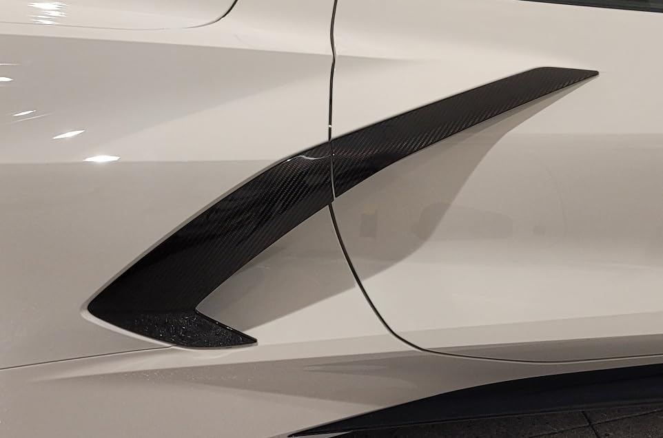 Real Carbon Fiber Side Fender Vent Door Garnish Fit for 2020-2025 Corvette C8 Z51 Stingray, Factory Style 4PCS Exterior Body Side Air Outlet Cover Trim customer photo 1