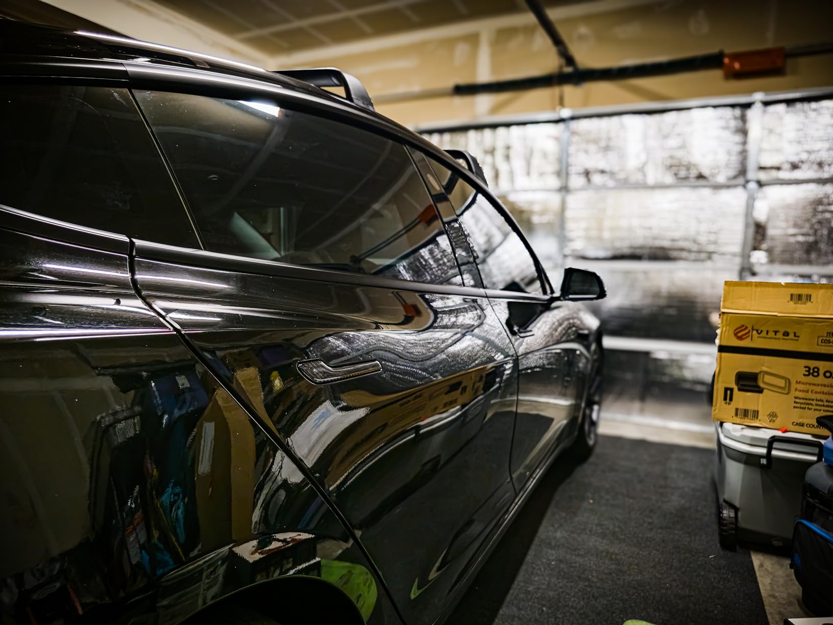 KKTR-CAR Door Handle Cover, Real Matte Carbon Fiber Door Handle Trim Protector Set Compatible with Tesla Model y Model 3 2017-2025 Real Matte Carbon Fiber (4 Pieces) customer photo 2