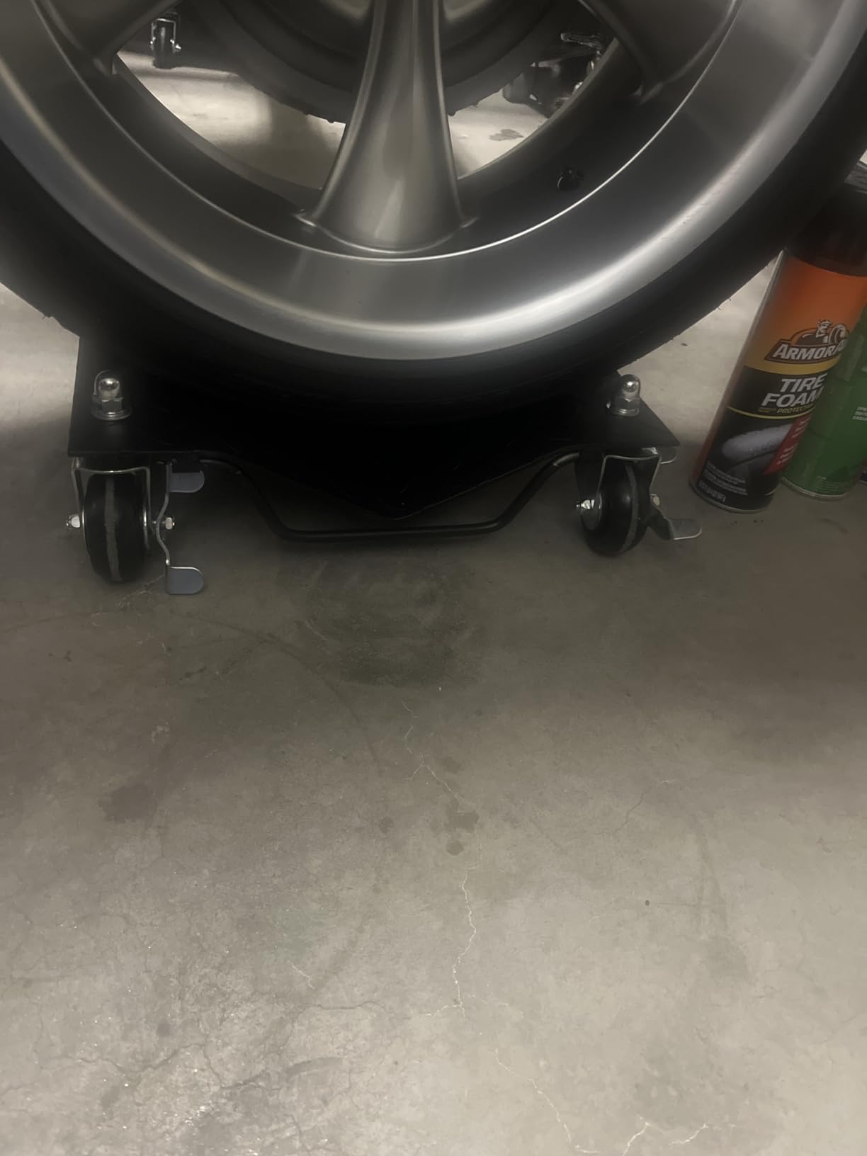 TUFFIOM Car Wheel Dolly Set of 4, 6000LBS Capacity Wheel Dolly, Heavy Duty Vehicle Dolly Upgraded, Steel Tire Skates with Brakes, Black customer photo 2