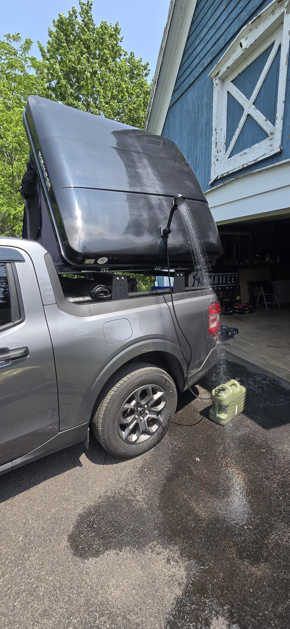 Moriko Portable Camping Shower, 6000mAh Rechargeable Shower Pump, Filtered Shower Head & 5 Gallons Foldable Bucket, Outdoor Shower for Hiking Beach, Travel, Pet Bath, Car Washing, Surf & Boat Cleaning customer photo 1