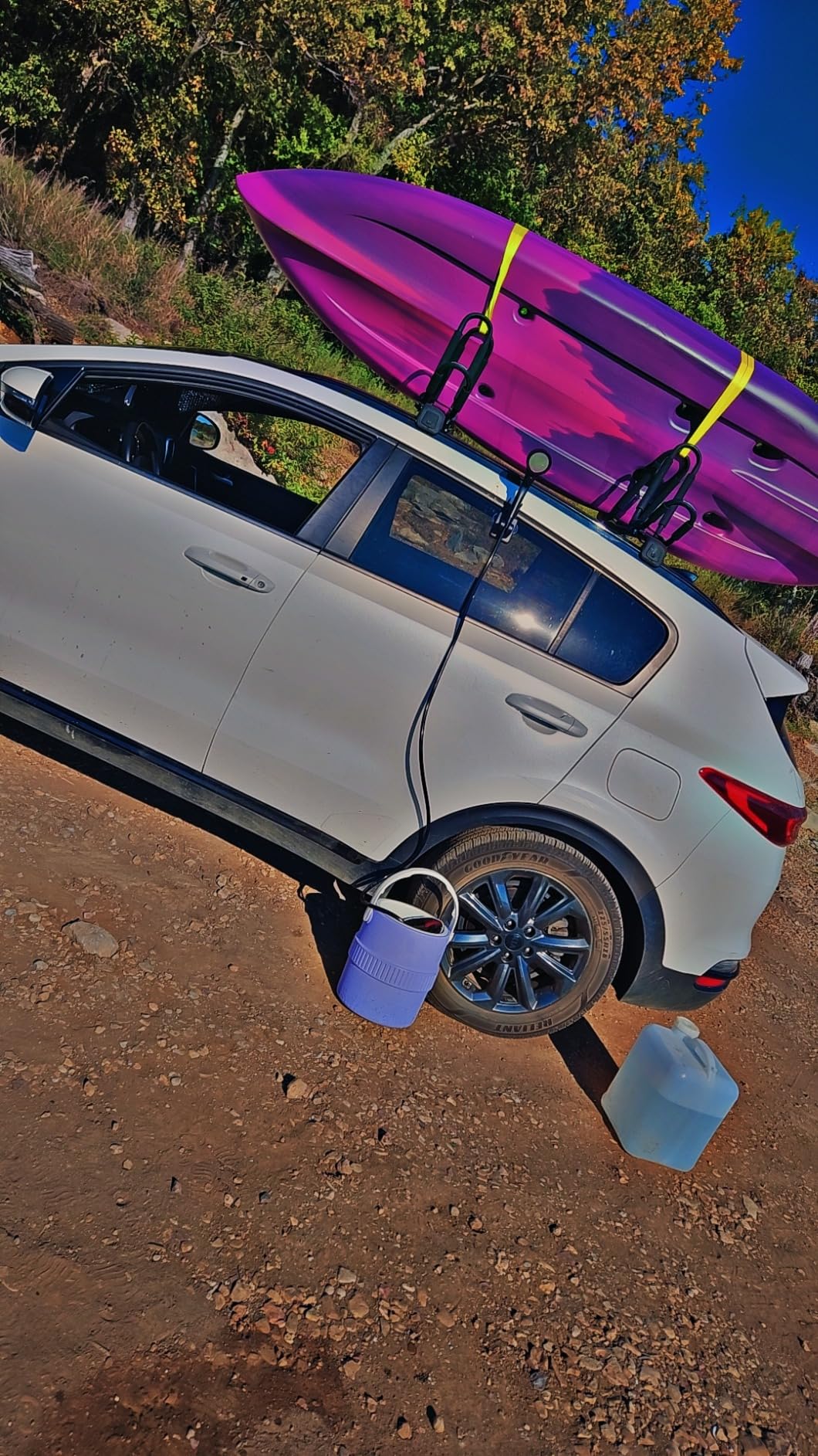 Moriko Portable Camping Shower, 6000mAh Rechargeable Shower Pump, Filtered Shower Head & 5 Gallons Foldable Bucket, Outdoor Shower for Hiking Beach, Travel, Pet Bath, Car Washing, Surf & Boat Cleaning customer photo 2