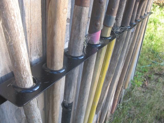 Trailer Racks for Lawn Equipment, Trailer Tool Rack Shovel Holder for Shovels, Rakes, Hoes, Landscape Hand Tool Rack for Open Trailers, Lawncare Trailer Accessories, with 6 Tool Holes&Rubber Grommets customer photo 1