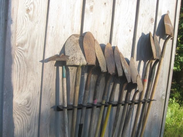 Trailer Racks for Lawn Equipment, Trailer Tool Rack Shovel Holder for Shovels, Rakes, Hoes, Landscape Hand Tool Rack for Open Trailers, Lawncare Trailer Accessories, with 6 Tool Holes&Rubber Grommets customer photo 2