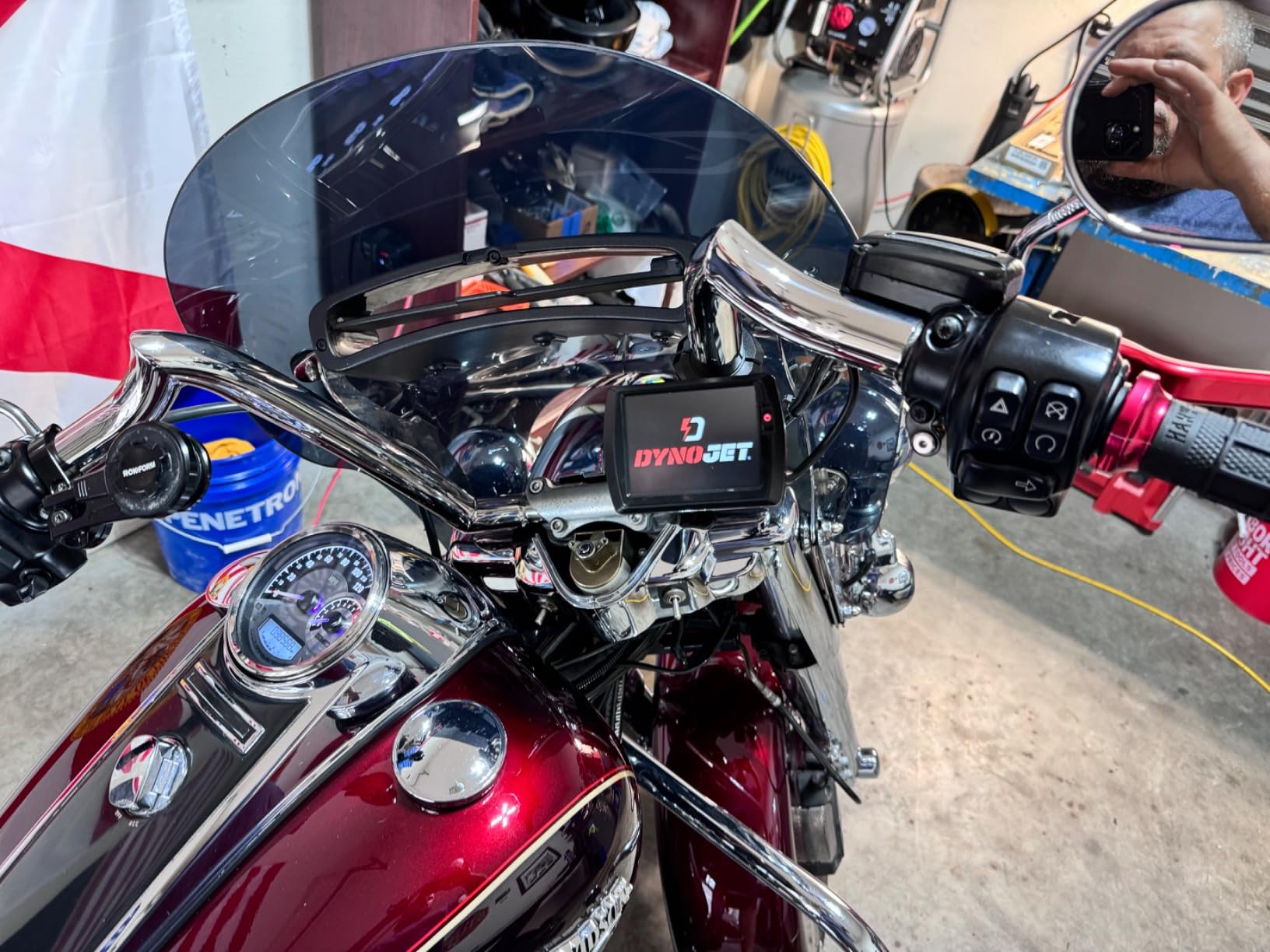 Tackform Black Motorcycle GPS/Tuner Mount - 4-Hole AMPS Pattern | BC3 Universal Clamp Fits 7/8