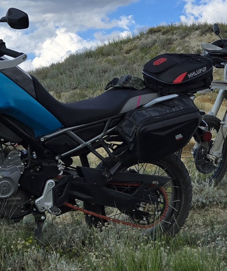 KEMIMOTO Motorcycle Saddlebags Expandable 20-30L Eva Hard Side Bag Compatible with Ninja500 400 Grom 2022-2025 Navi Z125 Dirt Bike Dual Sport Mini Motorcross Motorbike 30L customer photo 1