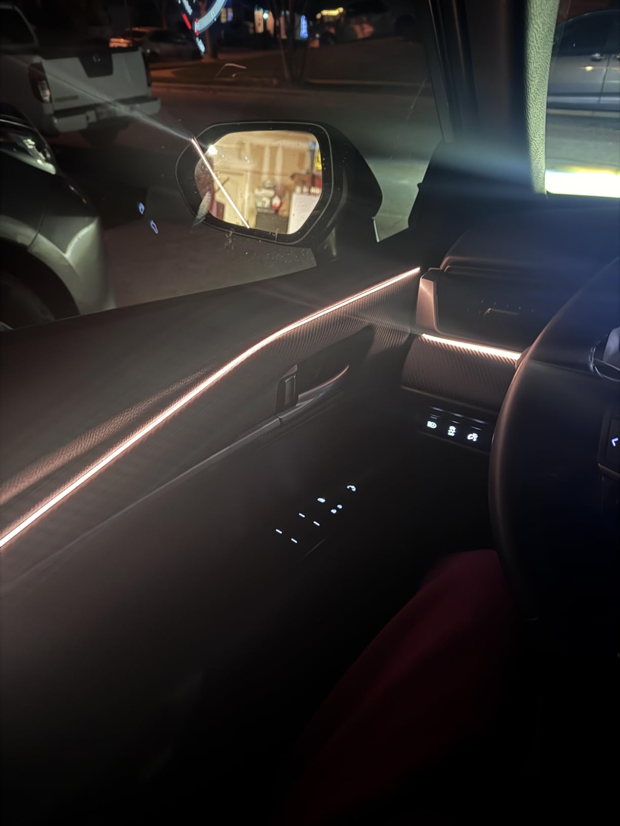 Dreamcolor Acrylic Interior Car LED Strip Light with Wireless APP, RGB 6 in 1 with 175 inches 593 LEDs Fiber Optic Strip Lights for Car, Dynamic Chasing Music Sync Neon Car Ambient Lighting Kits customer photo 1
