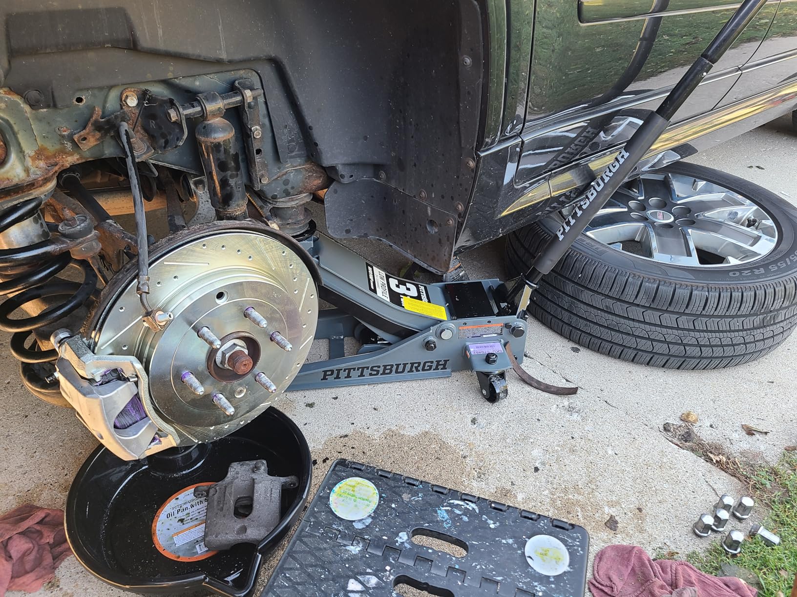 Detroit Axle - Brake Rotors for 2017-2020 Honda Civic, Drilled and Slotted Disc Brake Rotors 2018 2019 Replacement : 12.28 inch Front and 11.10 inch Rear Rotor customer photo 1