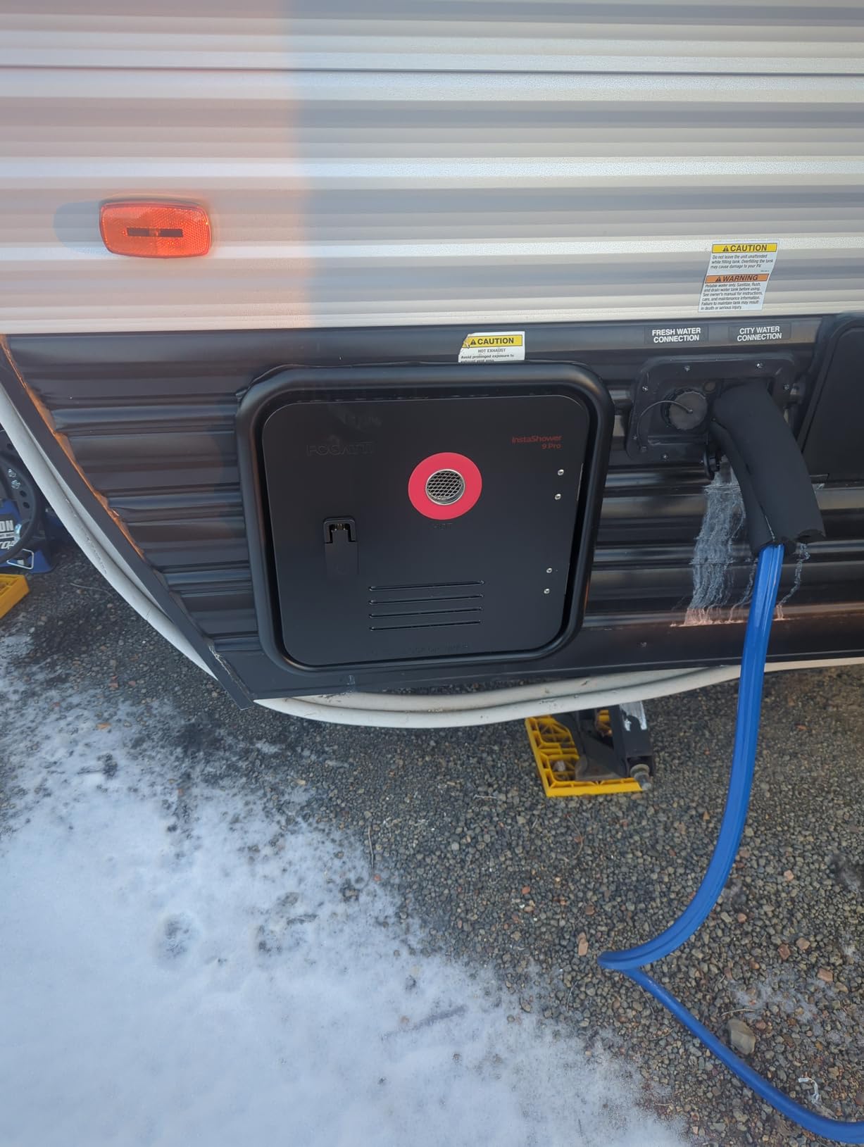 FOGATTI InstaShower 9 Pro RV Tankless Water Heater, 66,000 BTU (Highest Output), Built-in Mixing Tank, 15x15 Inches Black Door, Remote Controller, Ideal for RVers' Everyday Use, Gen 3 customer photo 2