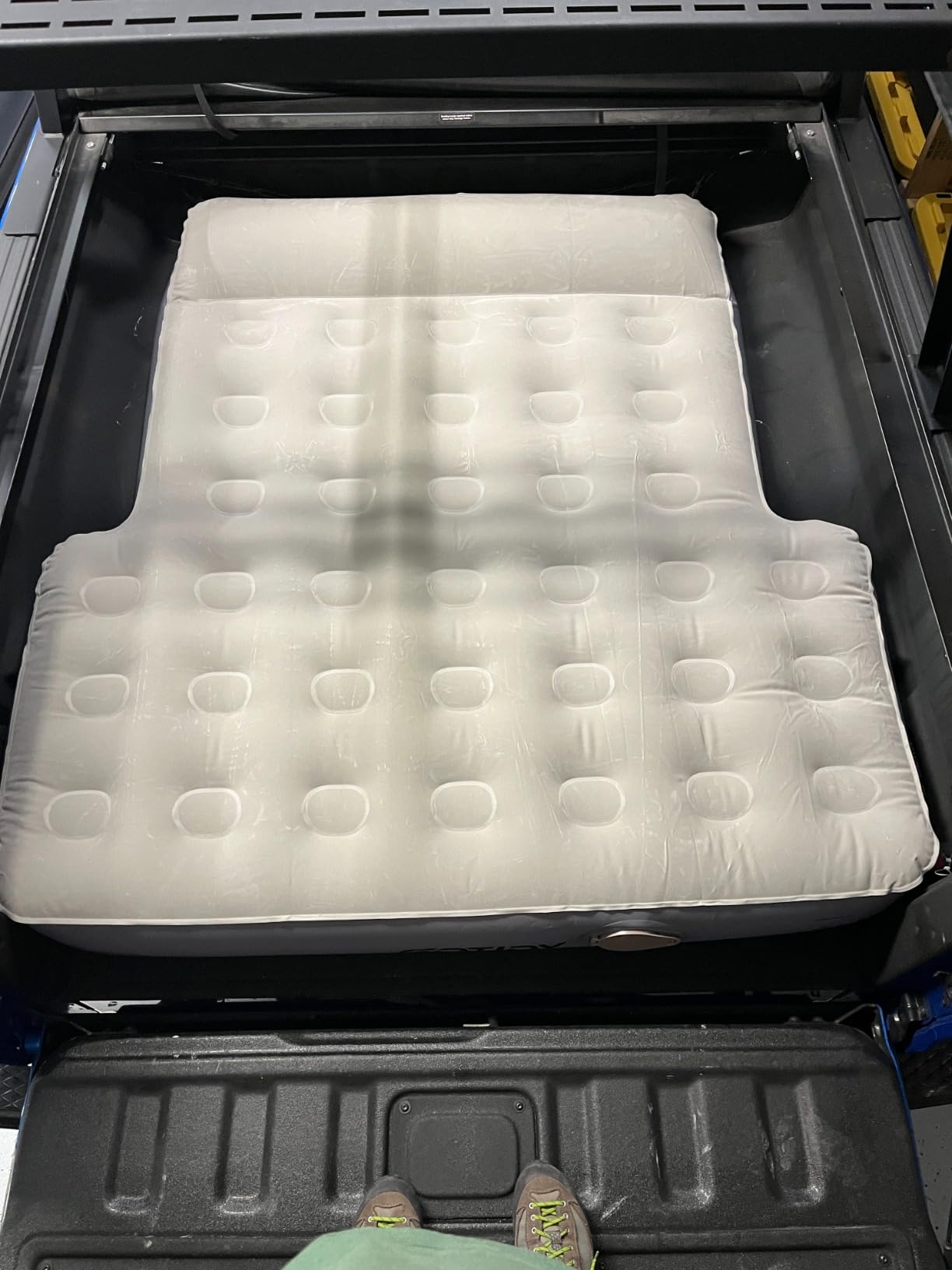 Short Truck Bed Mattress 5-5.5ft for Mid-Size Pickup, Truck Bed Air Mattress for Tacoma Jeep Gladiator JT, Rechargable Built in Pump, Integrated Pillow customer photo 1
