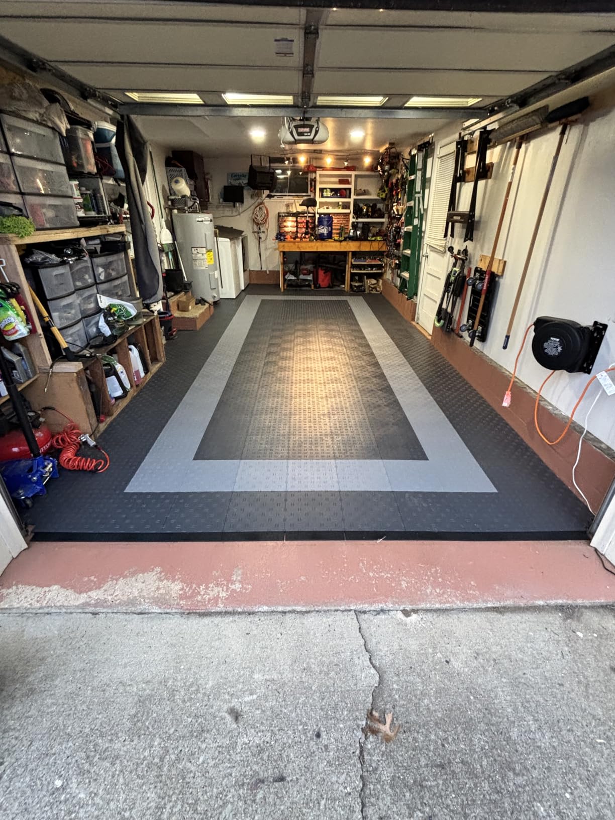 VEVOR Garage Floor Tiles 12 x 12 x 0.53 inch, Interlocking Design Ease of Installation Double-Sided Texture Non-Slip Sturdiness, for Garages, Basements, Repair Shops, Black, 50 Pack customer photo 2