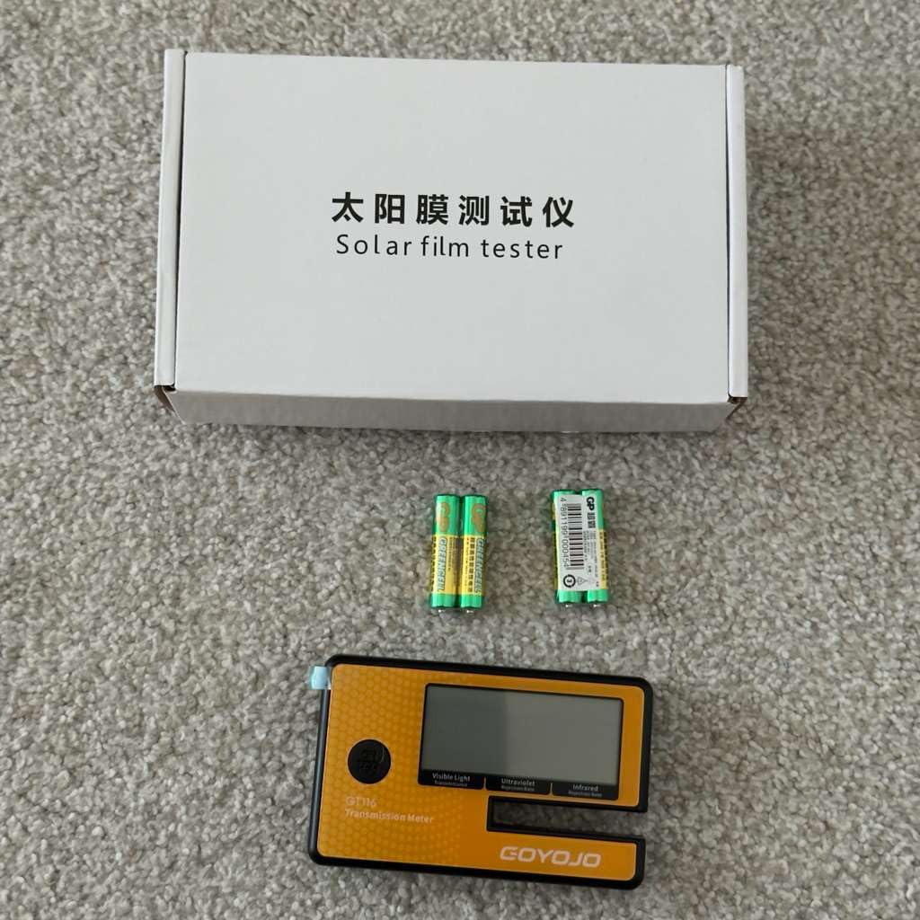 Tint Meter Inspector for Car Window, Portable Solar Tester Meter IR940nm/UV365nm/VLT530nm, with Data Locking and USB Charging Test Accuracy+-2%,for Solar Film,Agricultural customer photo 1