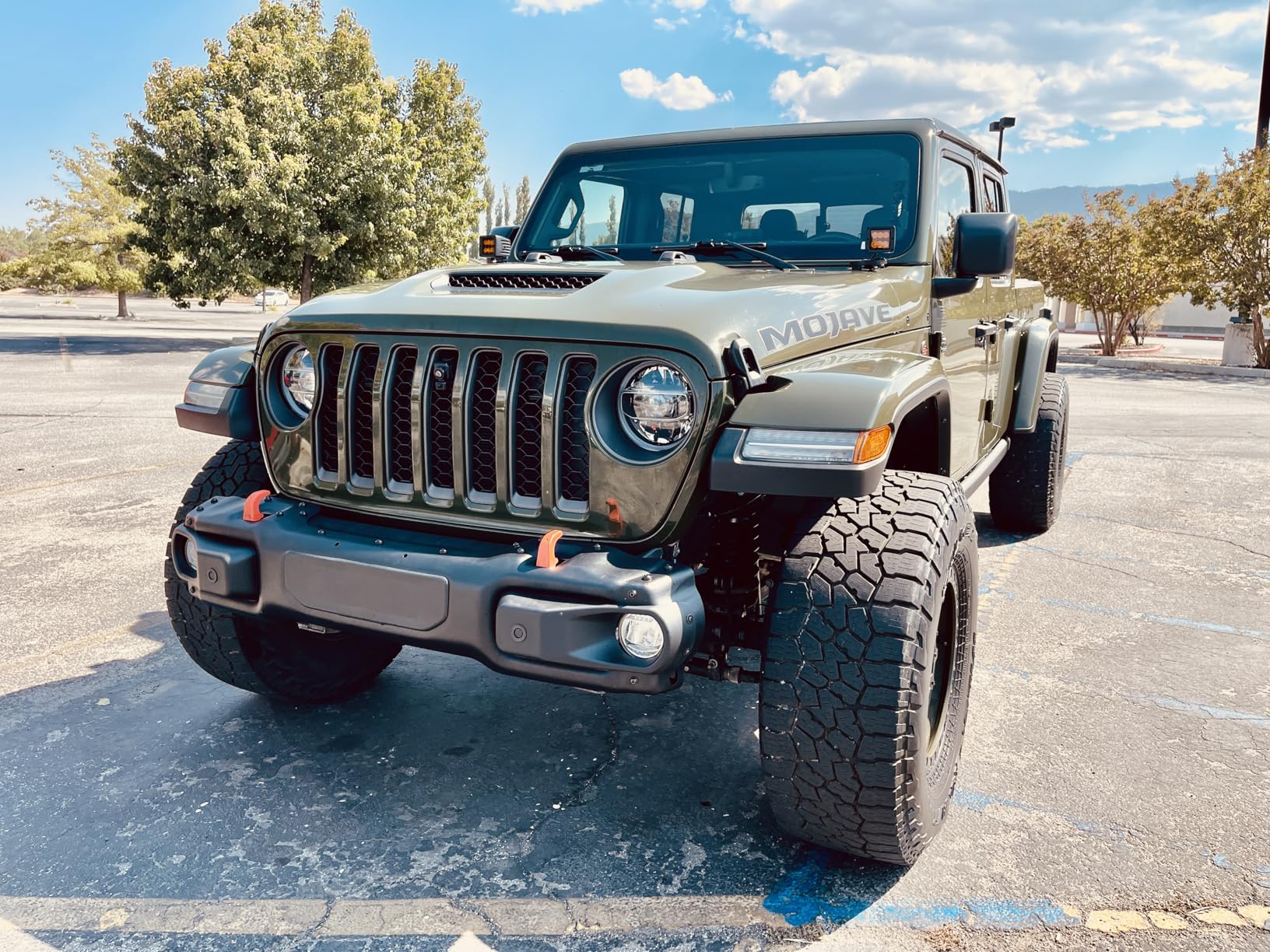 Front Bumper Fits for Jeep Wrangler JL 2018-2025 & Jeep Gladiator JT 10th Anniversary Style 2020-2025, Off Road Carbon Steel Bumper with Sensor Holes, Build-in Winch Plate, Bull Bar, Rescue Hook customer photo 1