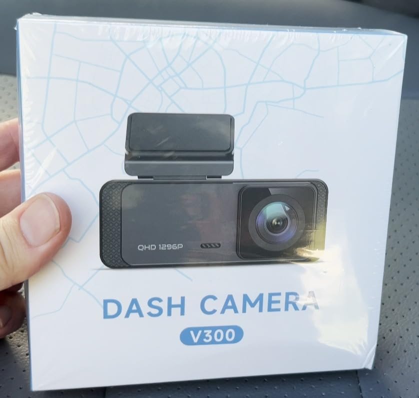 Dash Cam 1296P Front Dashcam, V300 WiFi Dash Camera for Cars with App, Night Vision, Mini Hidden Single Car Camera, Loop Recording, 24H Parking Mode, Support 256GB Max, Black customer photo 1