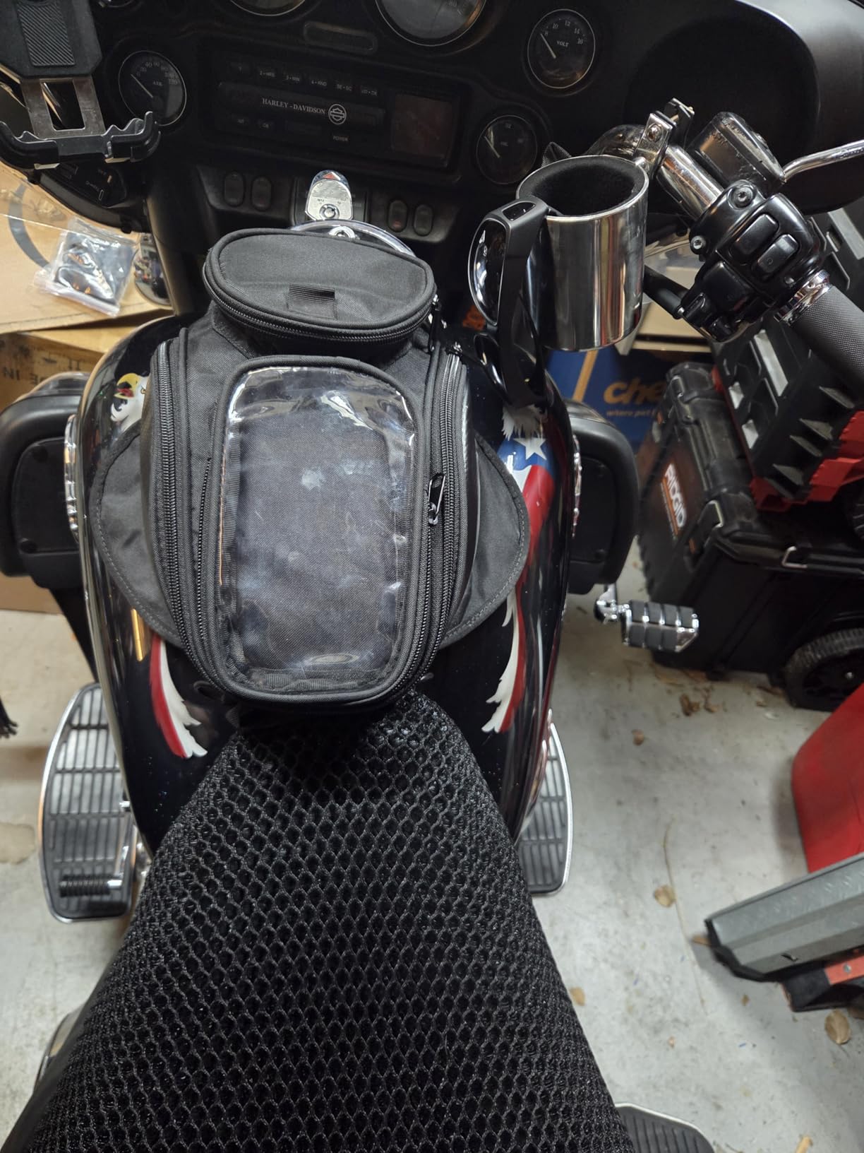 Nomad Universal Magnetic Tank Bag for Motorcycles - Heavy Duty Black Gas Tank Pouch for Cruiser & Sportbike customer photo 2