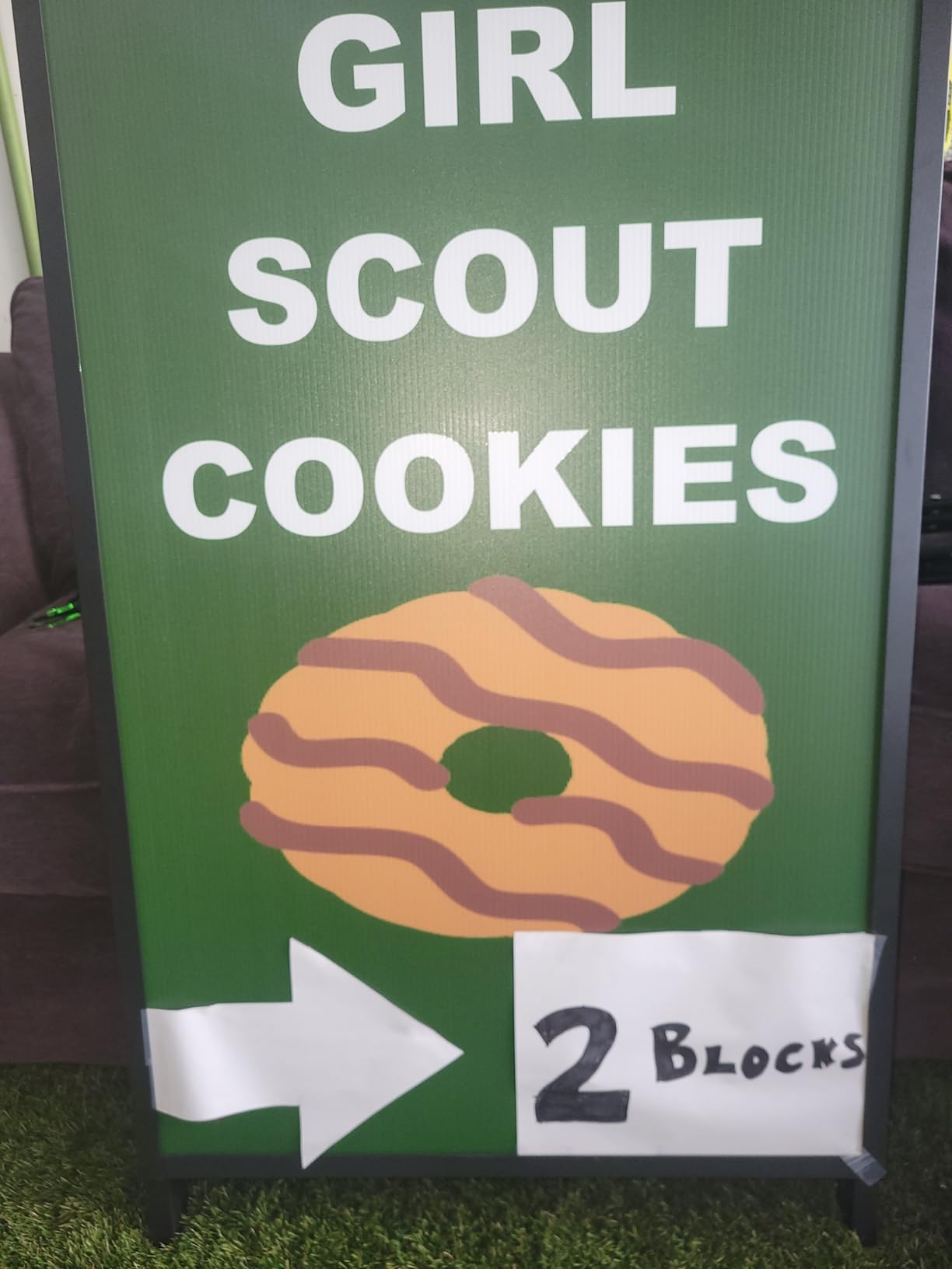 USCNC 24x36 Inch A Frame Sign Double-Sided Folding Sandwich Board Heavy Duty Slide-in Sidewalk Signboard customer photo 1