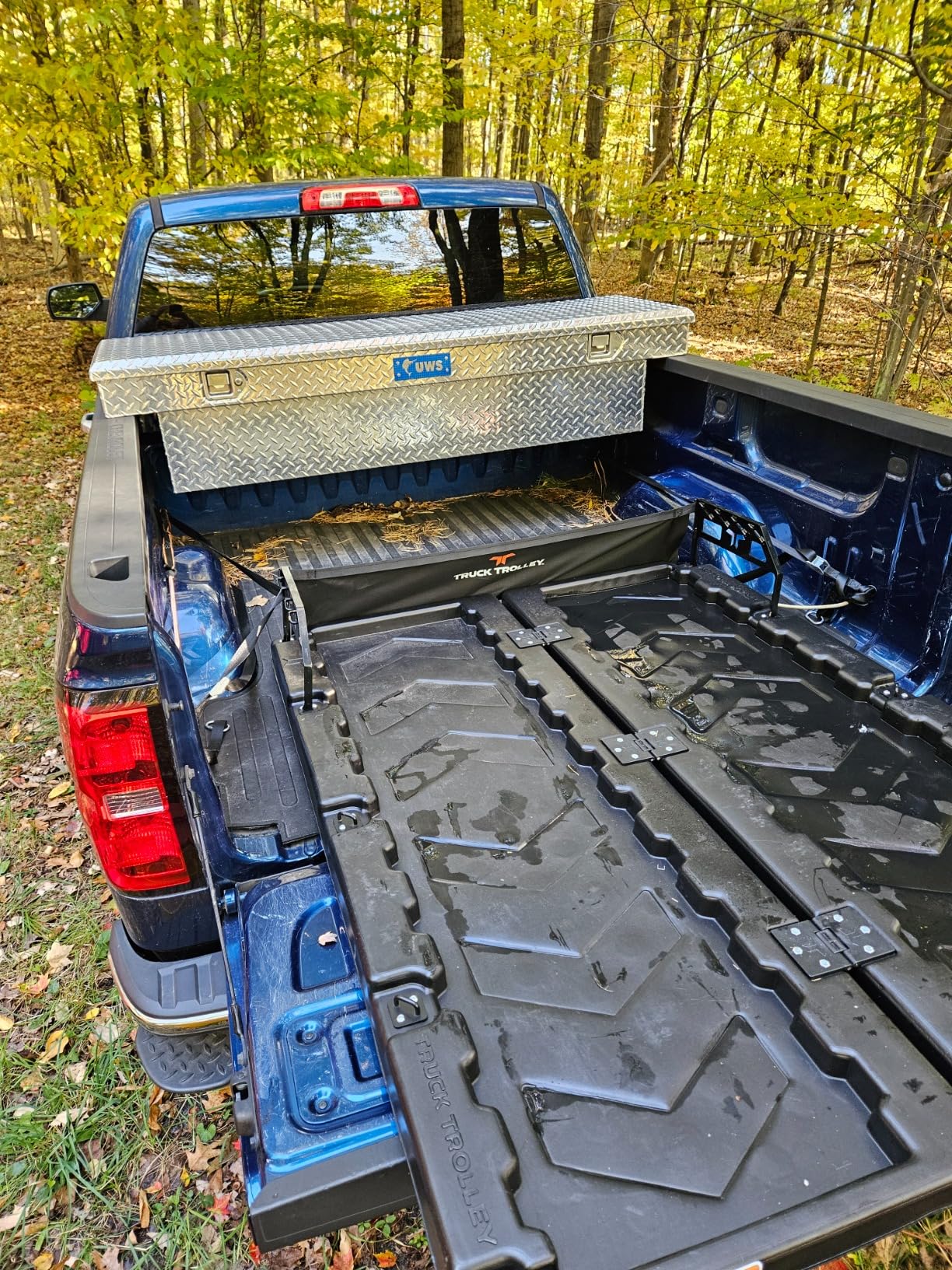 Lightweight Truckbed Trolley System fits Any Full Size Pickup with D-Loops | 300 lbs Weight Rating | Easy Installation | Collapsible | L 62.5