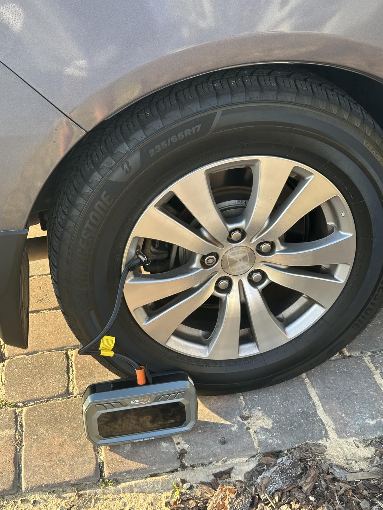 YaberAuto 12-in-1 Jump Starter with Air Compressor 8000A 160PSI 65W Charging, Portable Car Battery Jump Starter (All Gas/14L Diesel) Jump Box Car Battery Jumper Starter Portable Jumper Cables, 160W DC customer photo 2