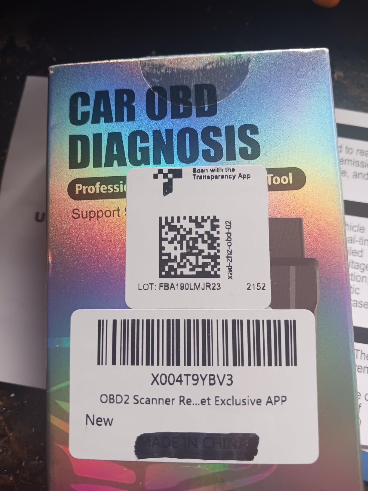 OBD2 Scanner Reader Bluetooth Wireless Auto Diagnostic Scan Tool for iOS & Android for Performance Test Bluetooth 5.4 Car Check Engine Car Code Reader, Clear Error Code Live Data Reset Exclusive APP customer photo 1