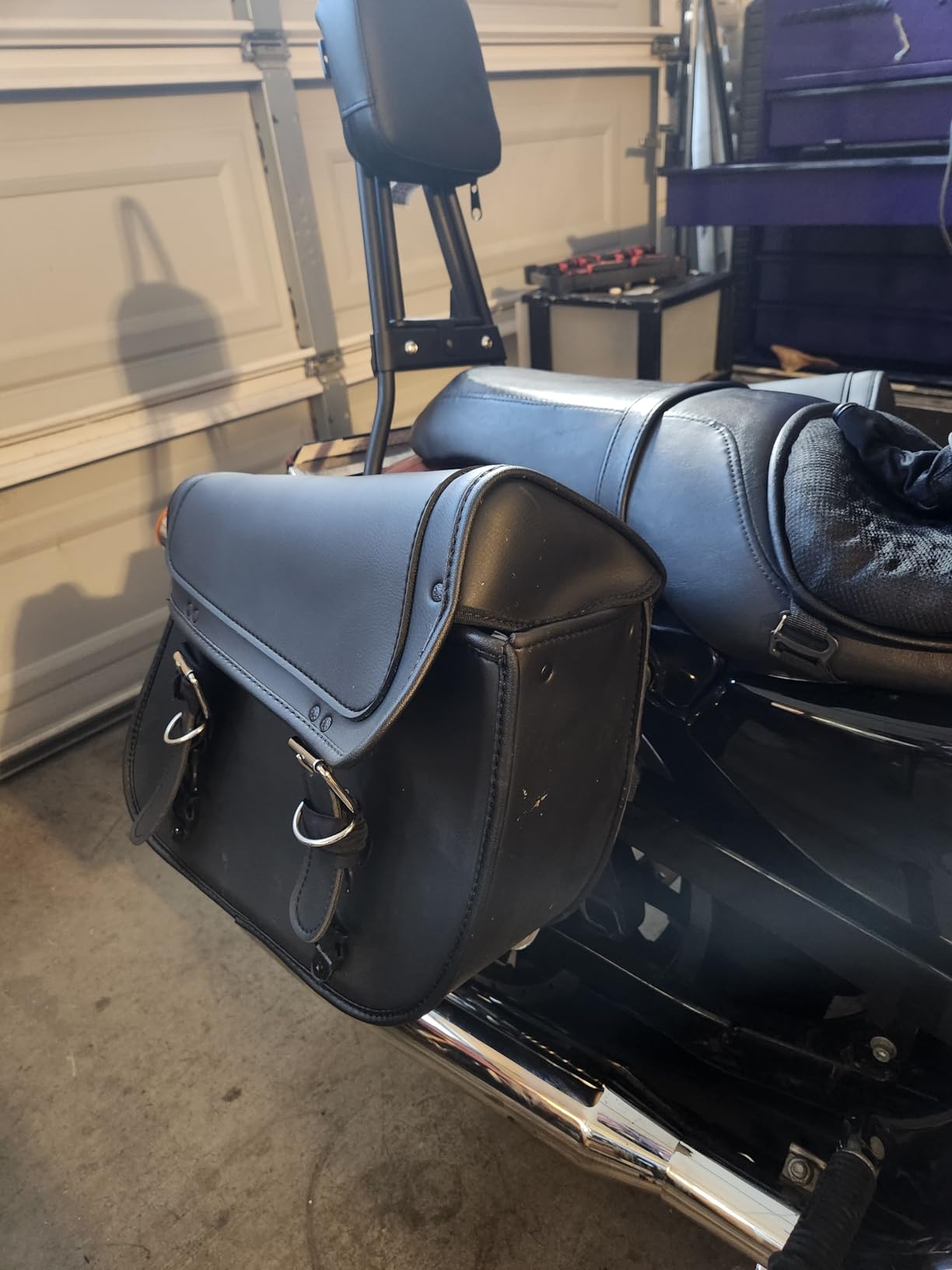 Nomad Universal Motorcycle Saddlebags - Large Quick-Easy Throw Over Bags for Cruiser, Chopper, Touring - Heavy Duty saddle bags, Waterproof, Secure Lock, Durable Storage Side Bags for Bikers customer photo 1