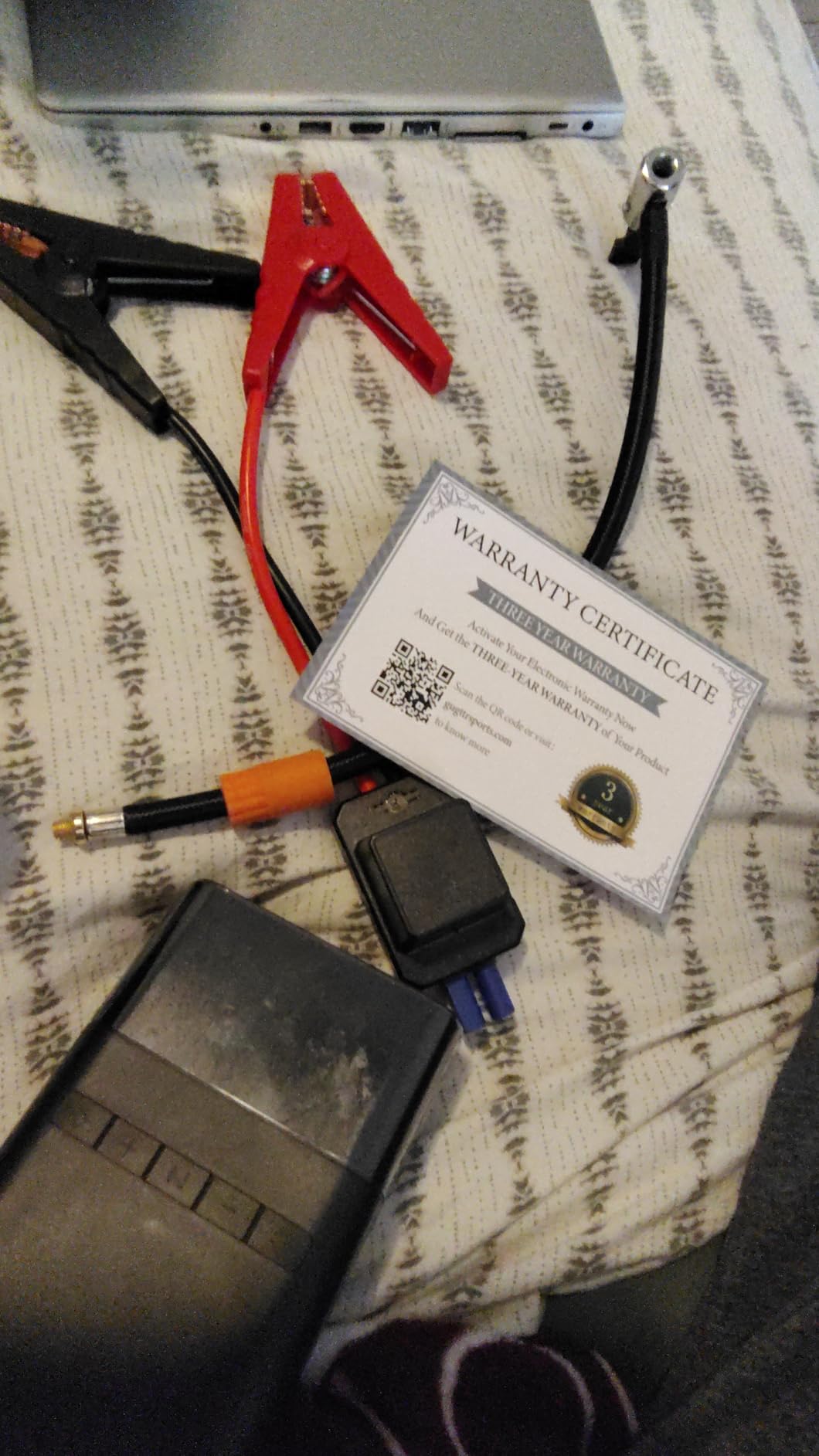 10-in-1 Portable Car Battery Jump Starter with Air Compressor, 6000A 160PSI Portable Car Jumper Starter (All Gas 12L Diesel), 12V Jump Box Car Battery Jump Starter with Jumper Cables, Lights customer photo 2