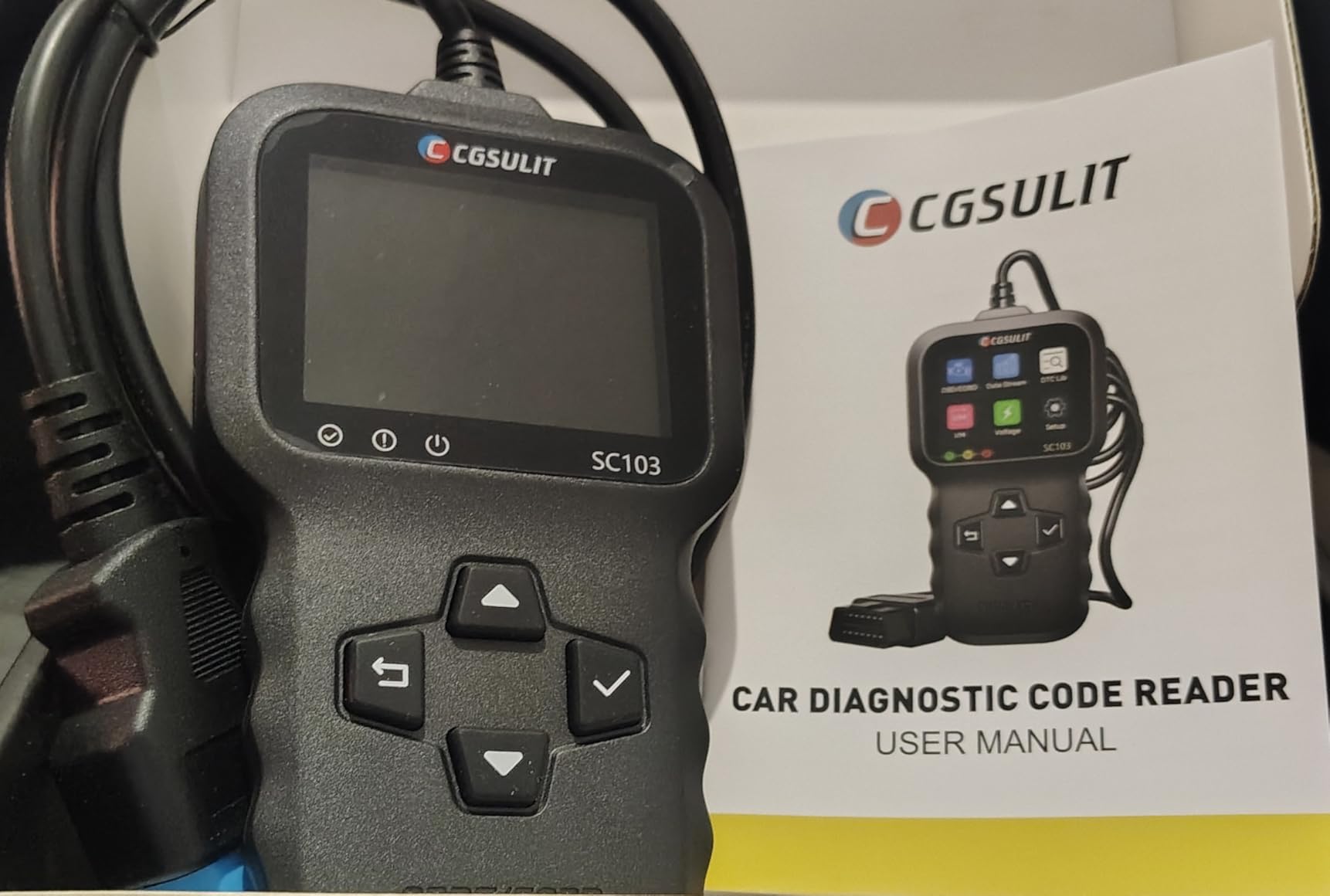 OBD2 Scanner, CGSULIT SC103 Car Code Reader Diagnose Check Engine Light Smog Check DTCs Scan Tool Live Data Stream Voltage Test for Vehicles Since 1996 customer photo 2