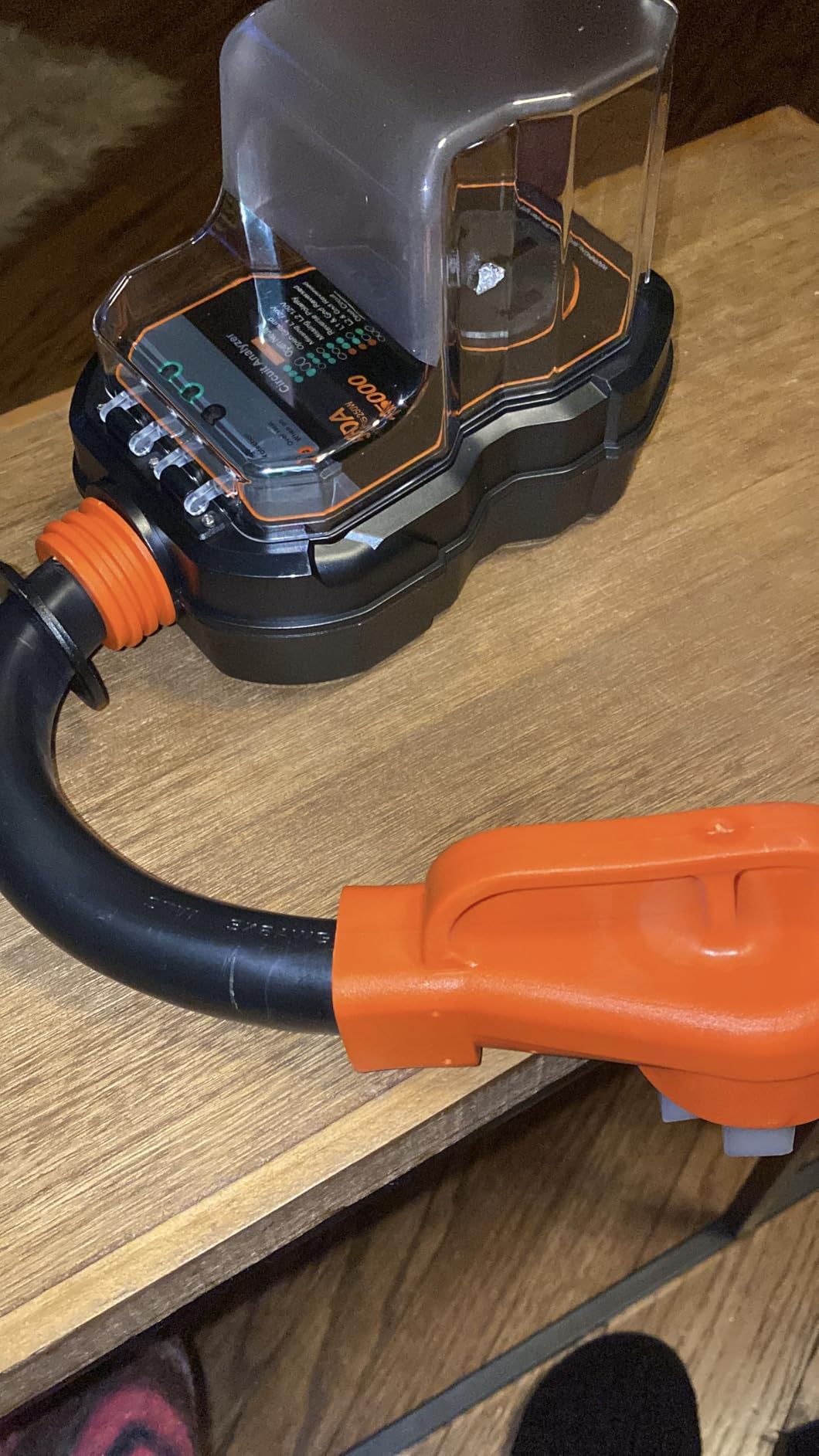 GEARGO RV Surge Protectors 50 Amp, 15000 Joules RV Circuit Analyzer, IP68 Surge Voltage Protection, RV Adapter Plug for Camper (Orange) customer photo 2