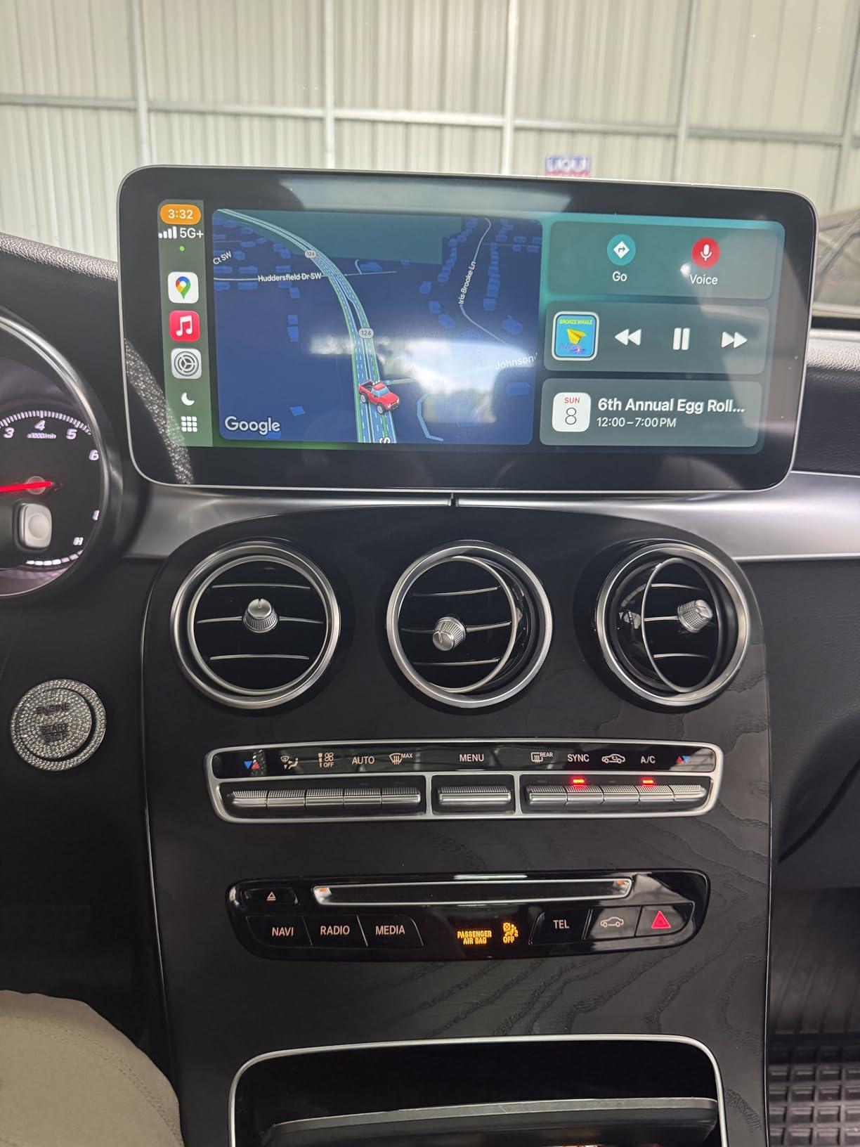 12.3Inch Carplay Touchscreen for 2016-2019 Year Mercedes Benz C/GLC Class, with NTG5.0 W205 W253 , Car Stereo Multimedia Radio Receiver for Wireless CarPlay Android Auto customer photo 1