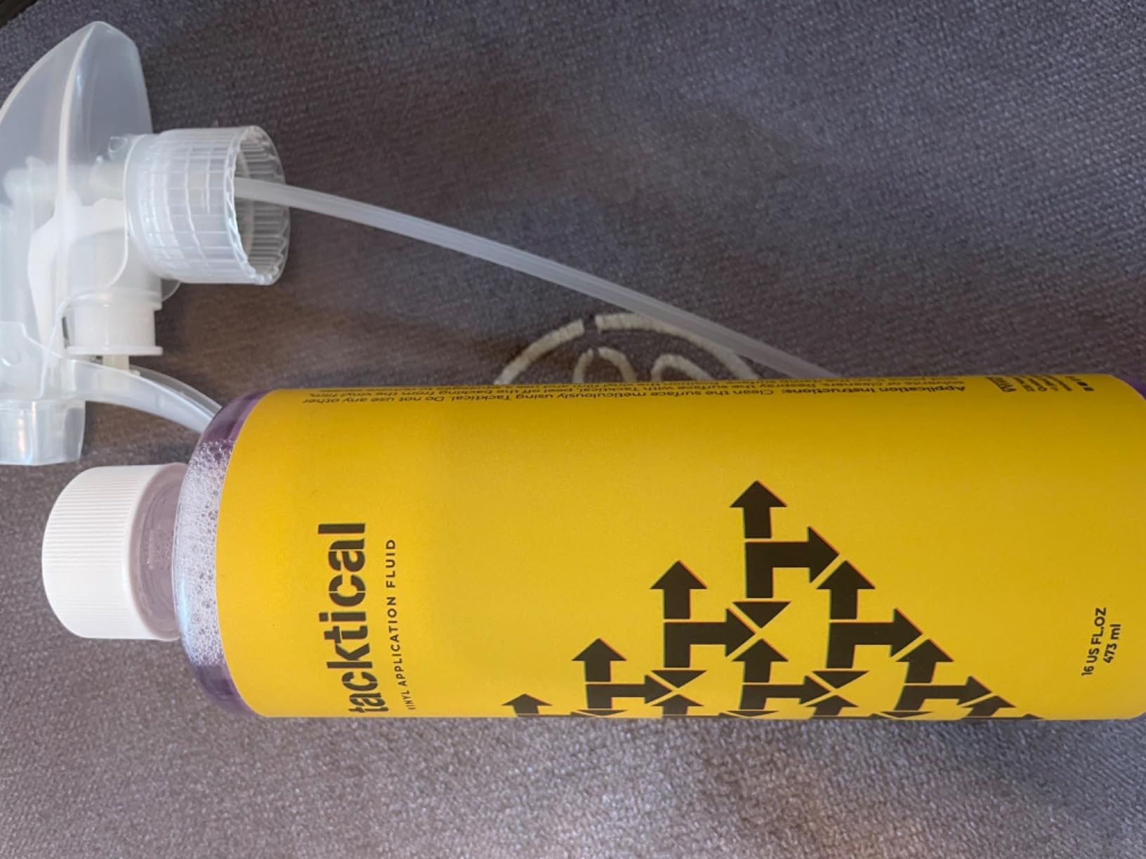 VViViD Tacktical 2 in 1 Application Fluid for Vinyl Wraps, Decals, Stickers, and Window Tint with Spray Head - 16oz (473ml) customer photo 1