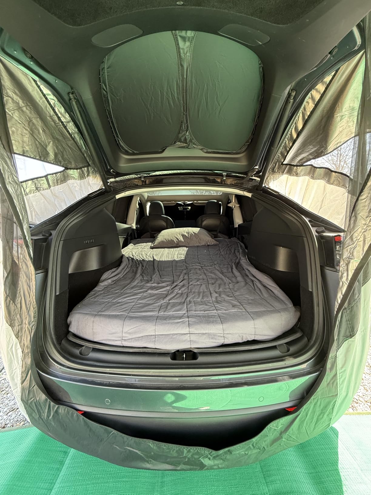 Portable Air Mattresses for Sleeping, Car Rear Seat Mattress Extension Plate, Folding Car Bed Mattress, Increase Travel Trunk Space & Car Bed Camping Space for Car/SUV customer photo 1