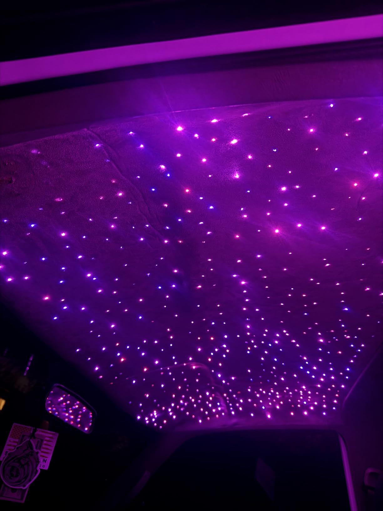 Starlight Headliner Kit, Twinkle & Sound Activate RGBW 16W Fiber Optic Lights with Bluetooth APP & Remote Control, 300 pcs*0.03in*9.8ft, Star Lights for Home/Car Decor customer photo 2