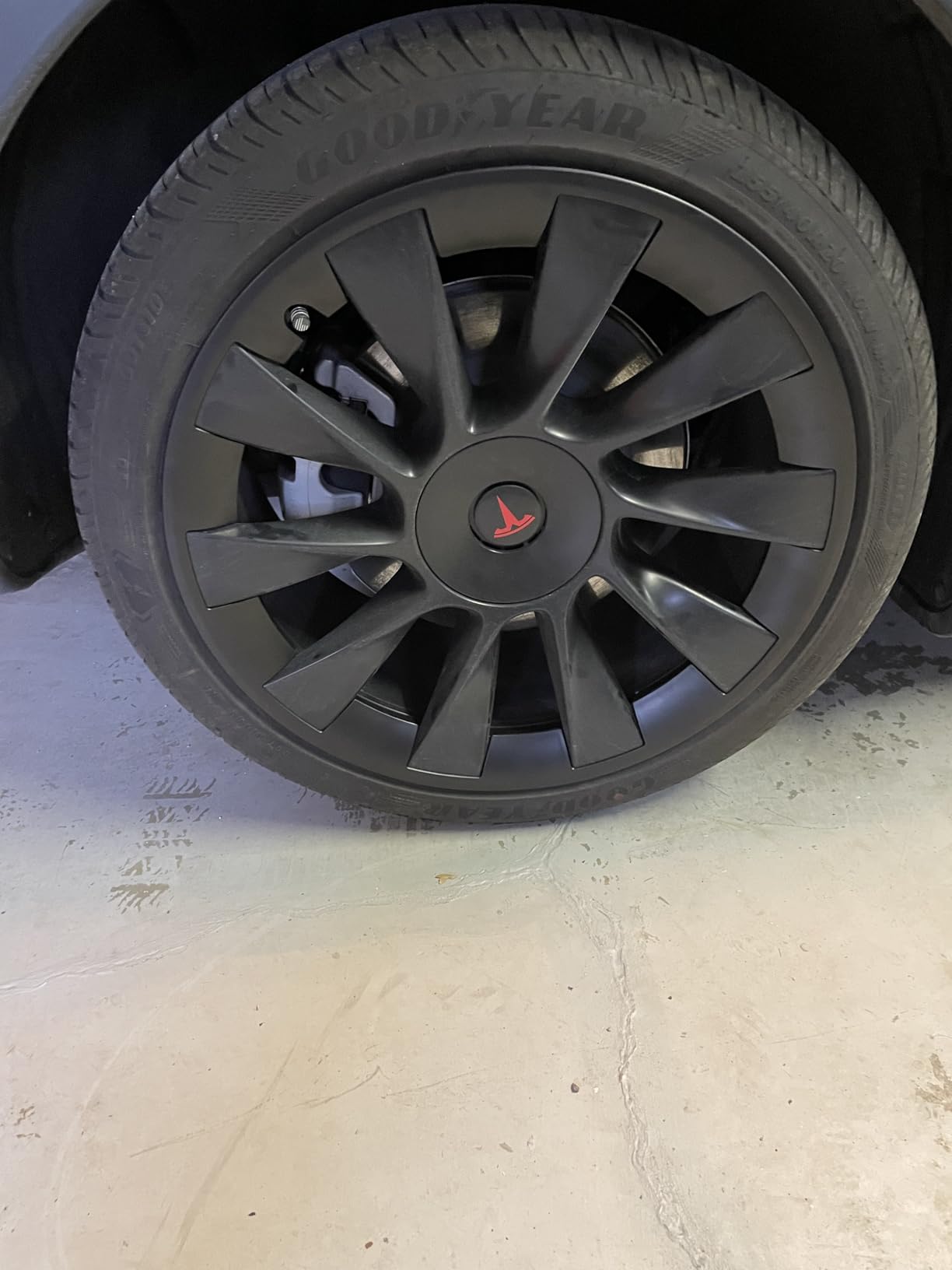 for Tesla Model Y 21 Inch Wheel Rim Protector Hubcaps Uberturbine Wheels Rim Cover Tire Trim Rings Matte Black 4Pcs Model Y Accessories customer photo 2