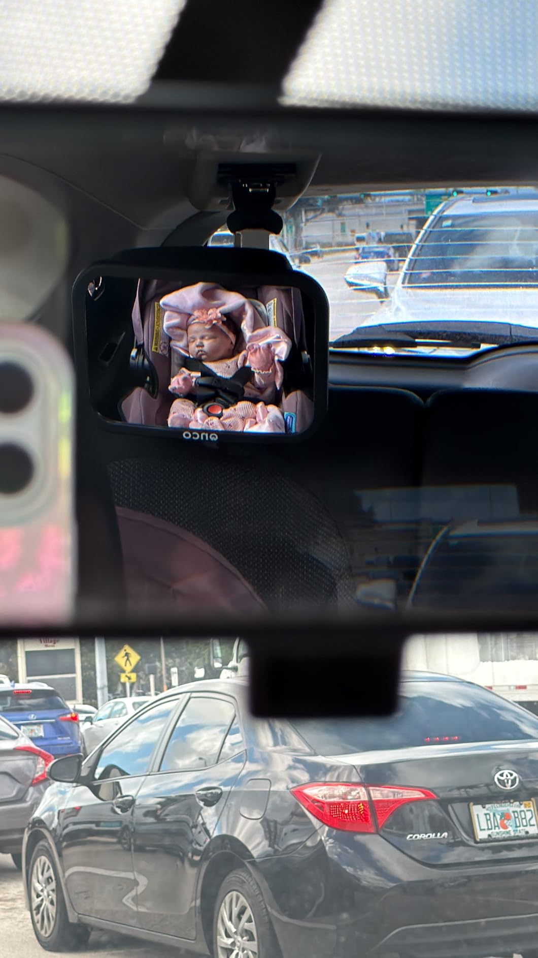 Onco Baby Car Mirror & Car Window Shades Bundle (18.9 x 12) - UPF 50+ Window Shade, 100% Shatter-Proof Car Mirror for Baby, Universal Shades & Mirror customer photo 2