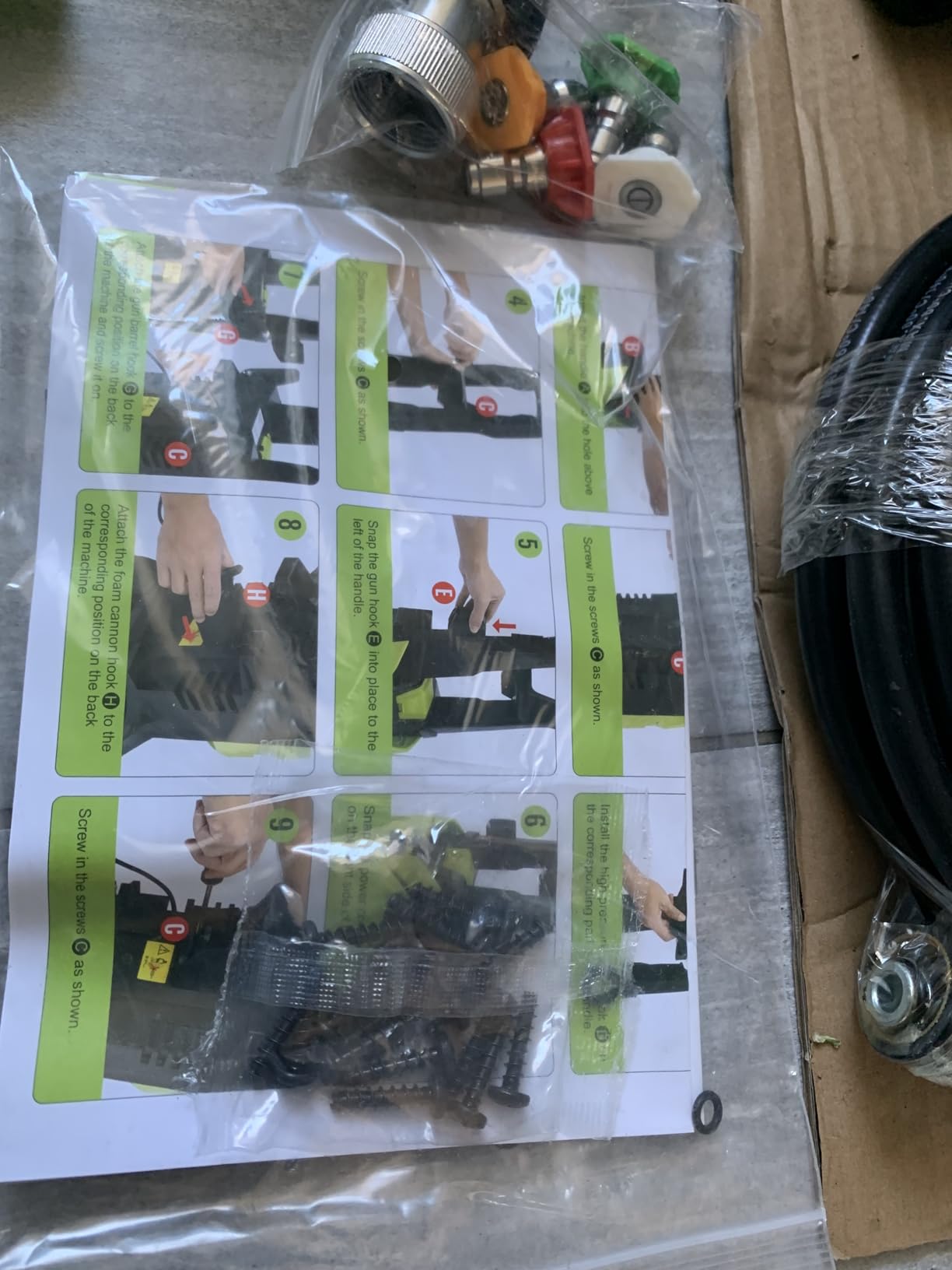 Pressure Washer, Portable Power Washer, 4 Quick Connect Nozzles, High Pressure Cleaning Machine for Car Fence Driveway Patio Washing and More customer photo 2