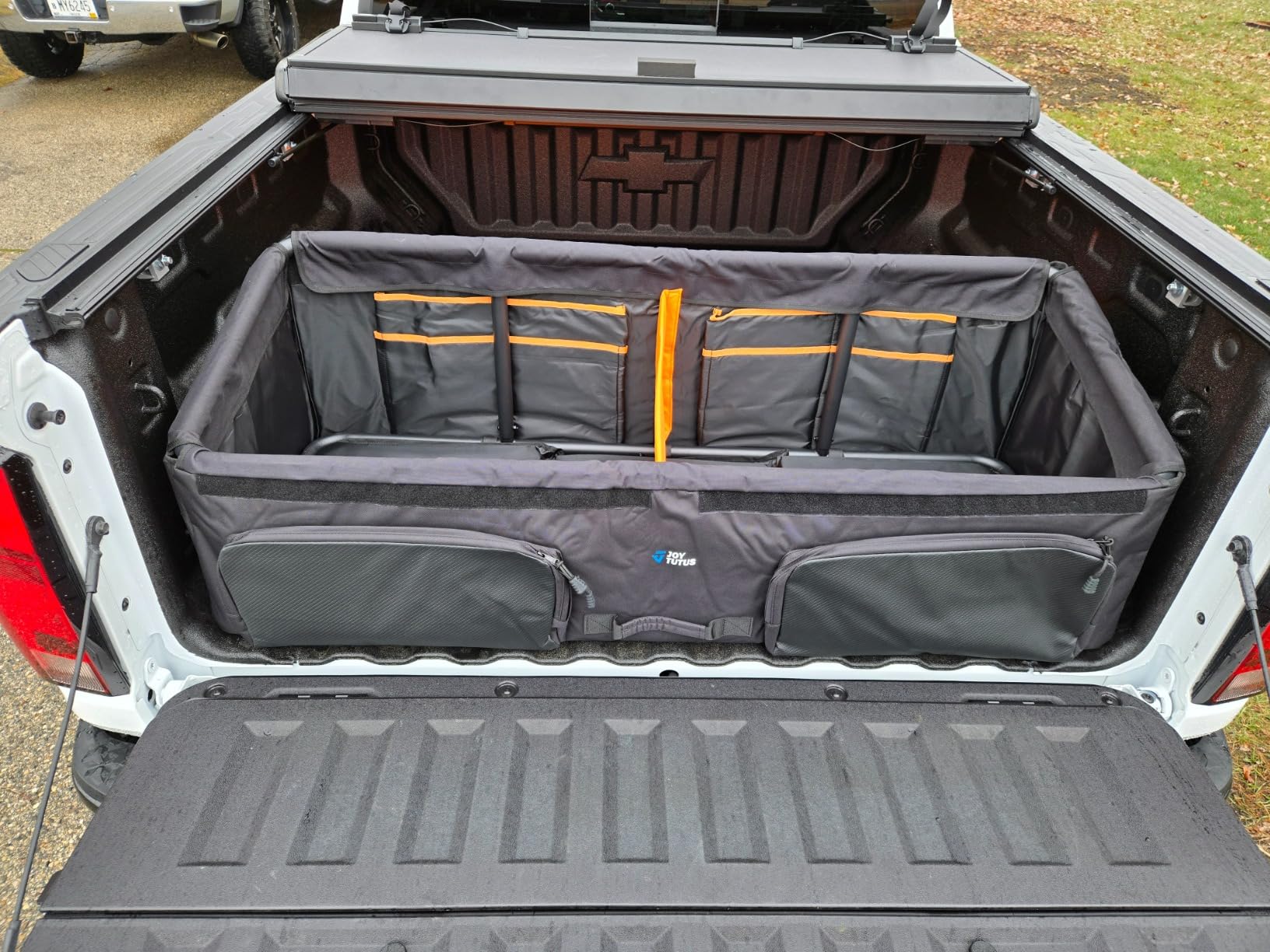 JOYTUTUS Truck Bed Cargo Box Organizer for Pickup, Truck Bed Cargo Bag, Storage Organizer Carrier Accessories for Groceries, Golf, Easily Slide in and Out, Easy Access customer photo 1